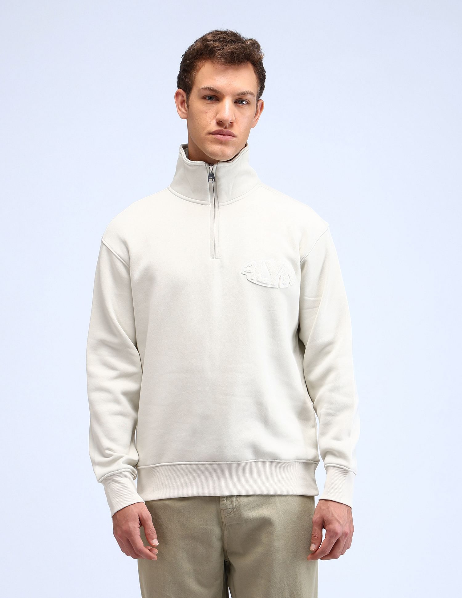 Flying Machine Typographic Printed Relaxed Fit Sweatshirt