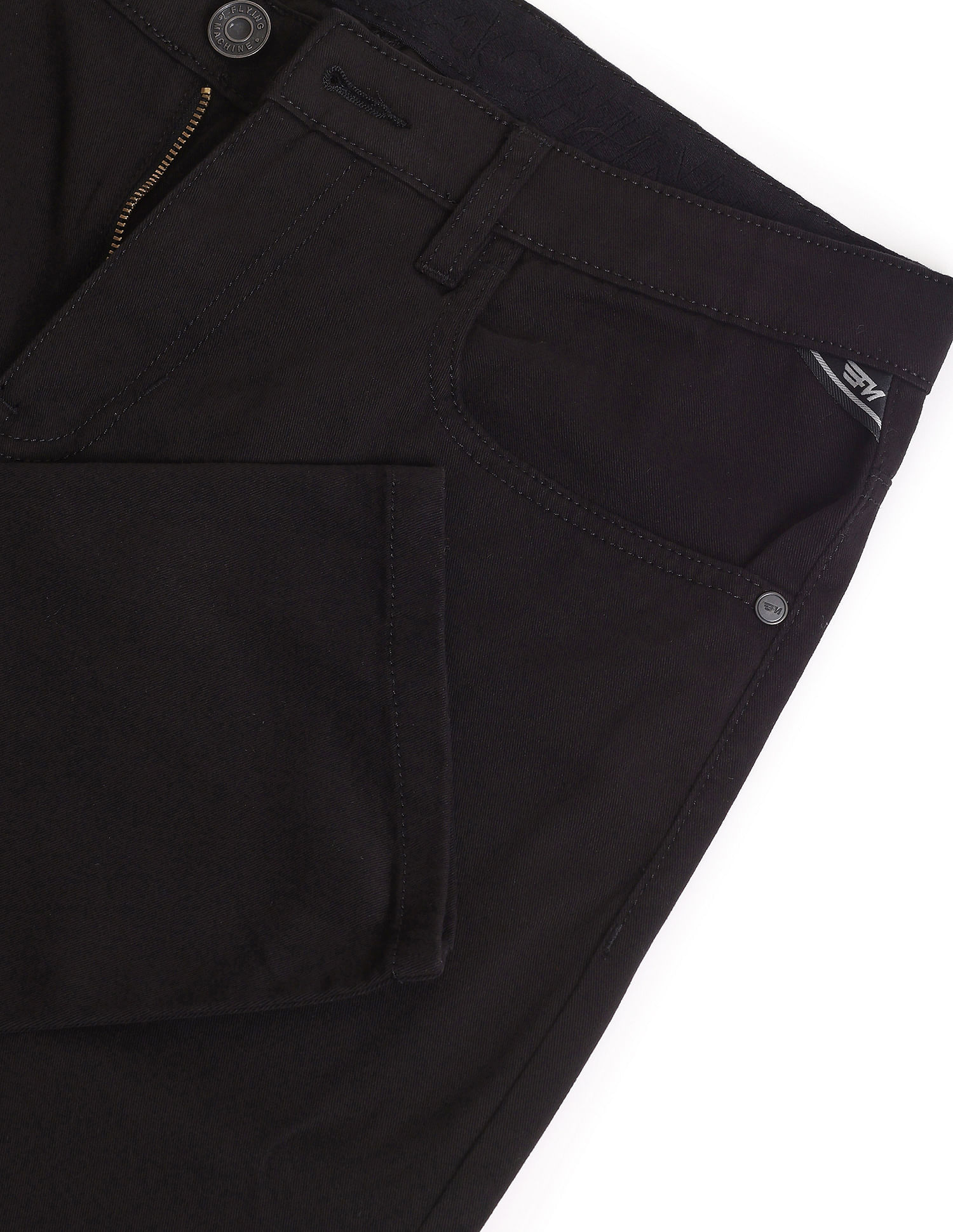 Flying Machine Solid Slim Tapered Fit Trousers