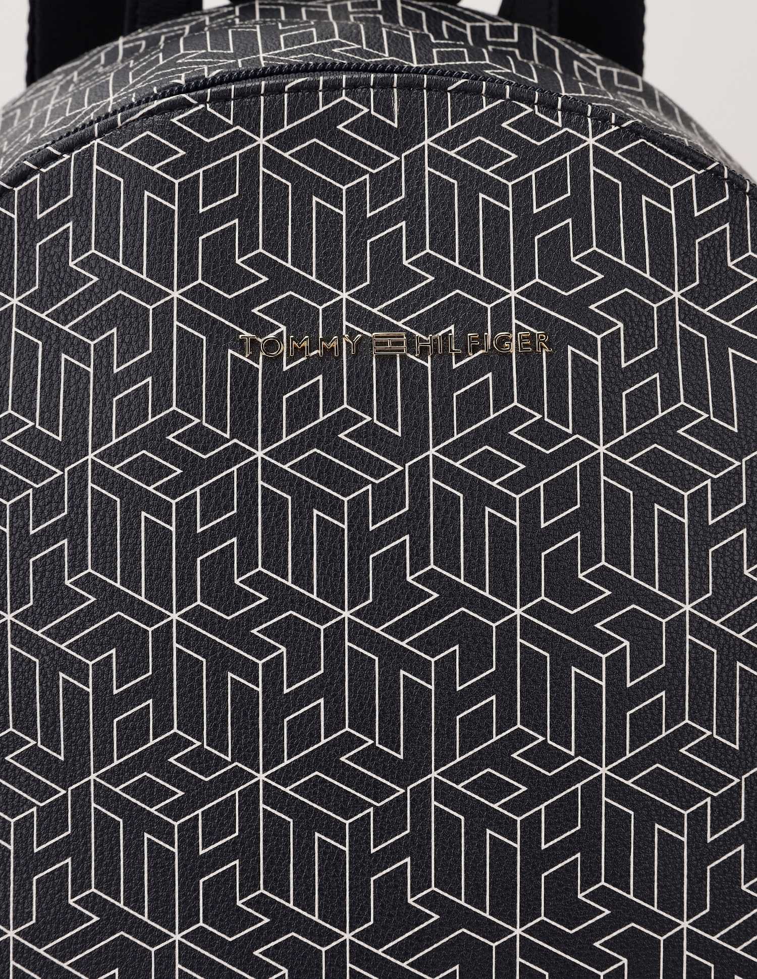 Tommy Hilfiger Logo Blue Pu Backpack