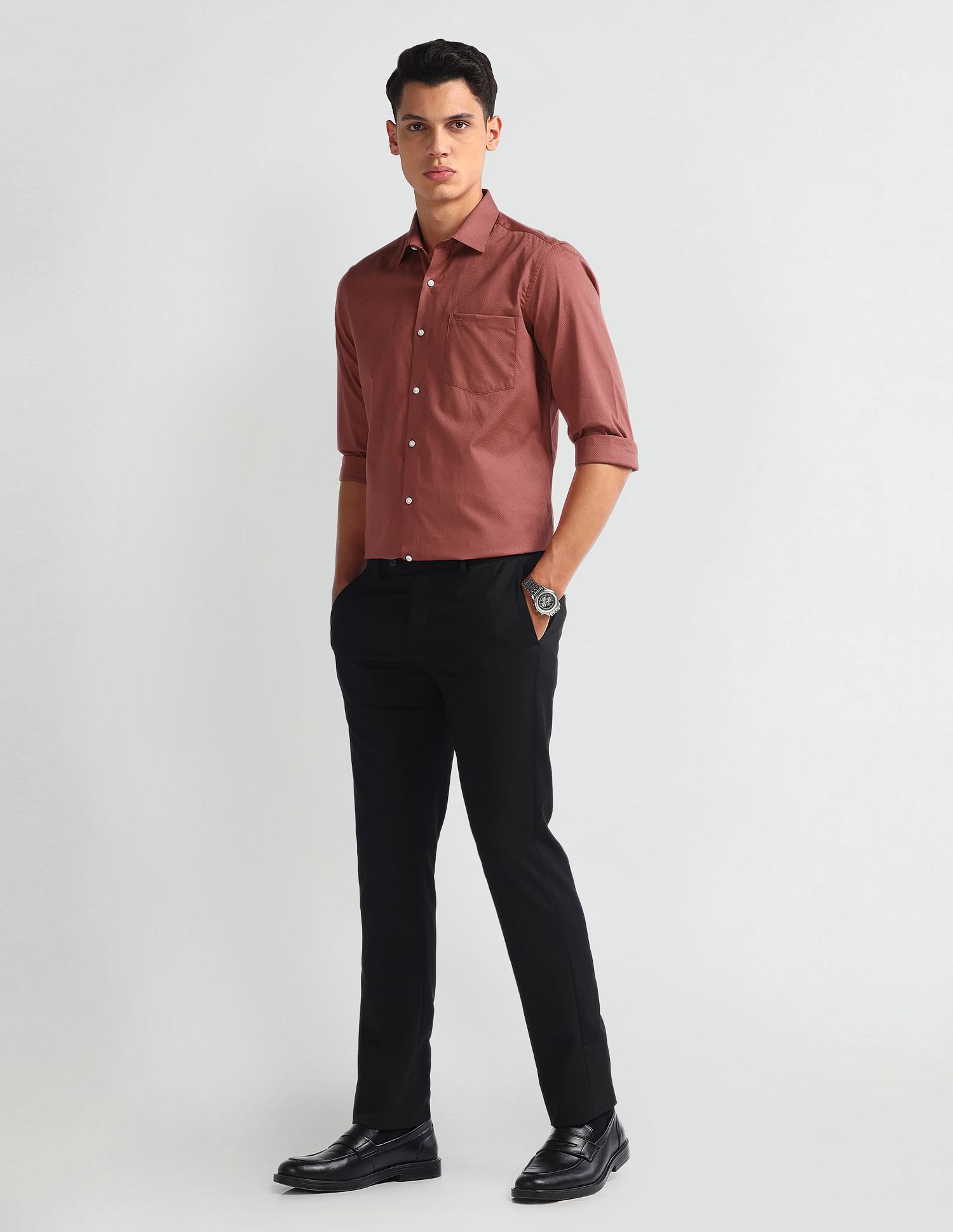 Arrow Manhattan Slim Cotton Shirt