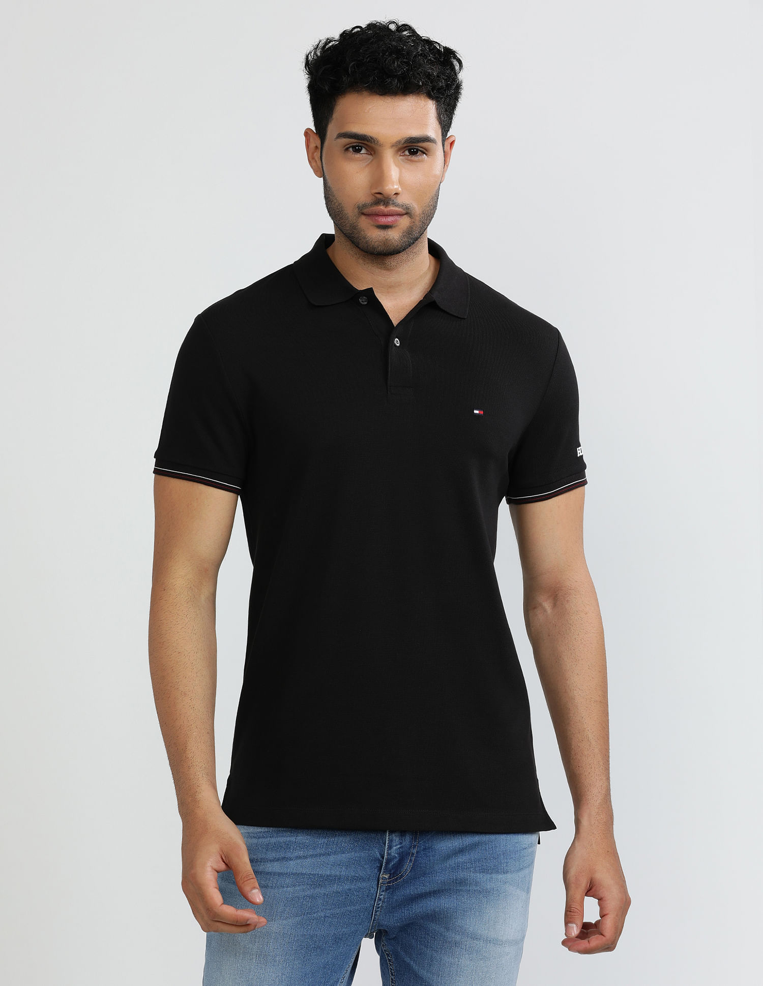 Tommy Hilfiger Tipped Hem Slim Polo Shirt