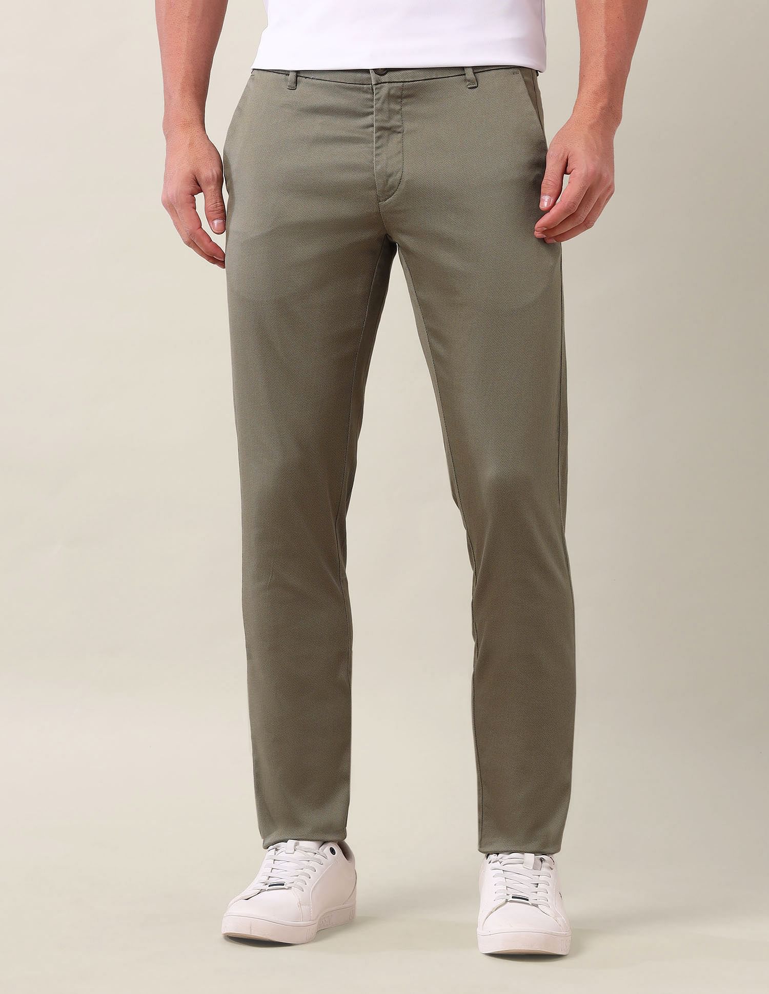 U.S. Polo Assn. Austin Slim Fit Solid Trousers