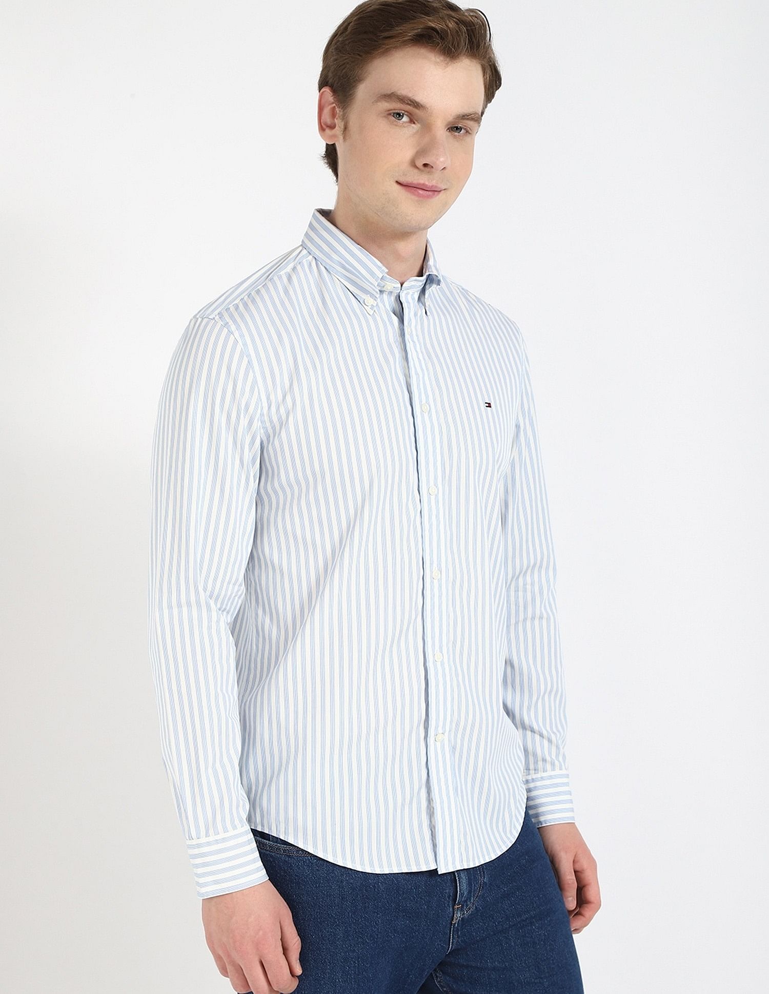 Tommy Hilfiger Striped Regular-Fit Poplin Shirt