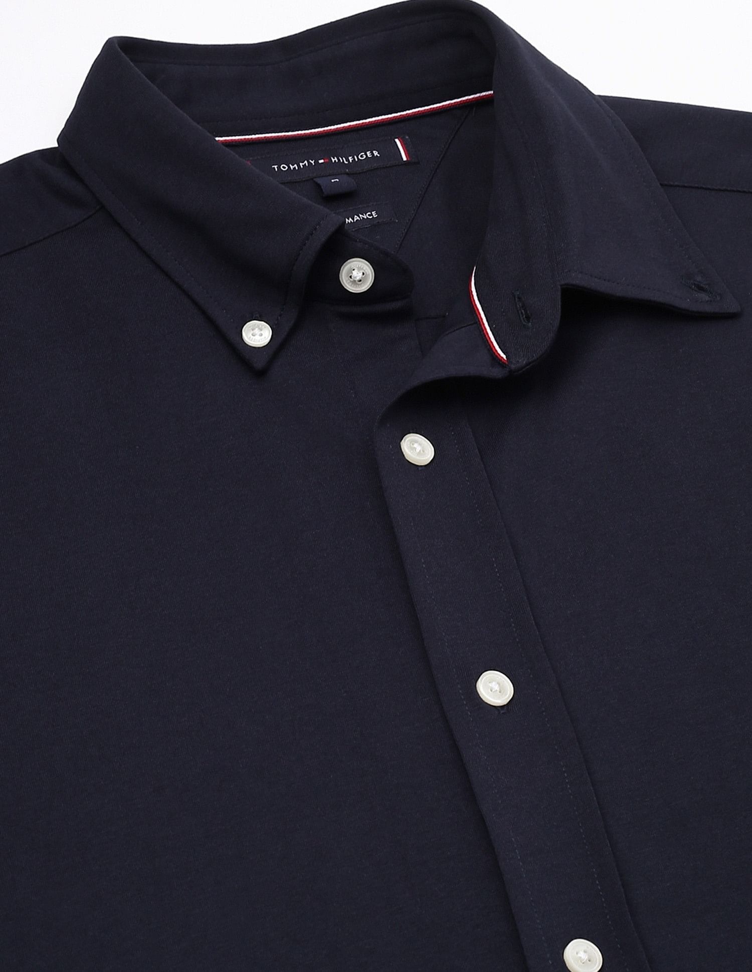 Tommy Hilfiger Solid Regular-Fit Cotton Shirt