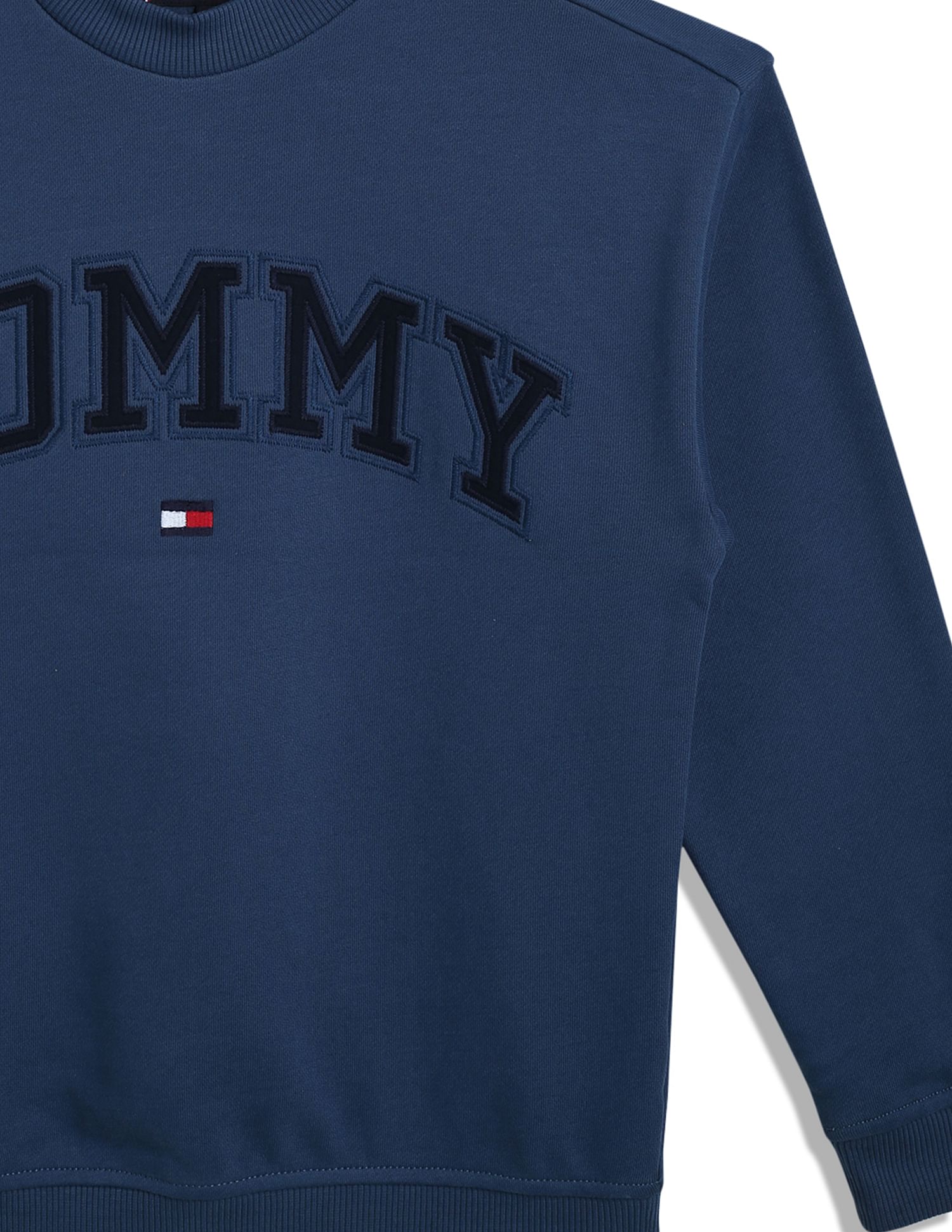 Tommy Hilfiger Kids Boys Crew Neck Appliqued Sweatshirt