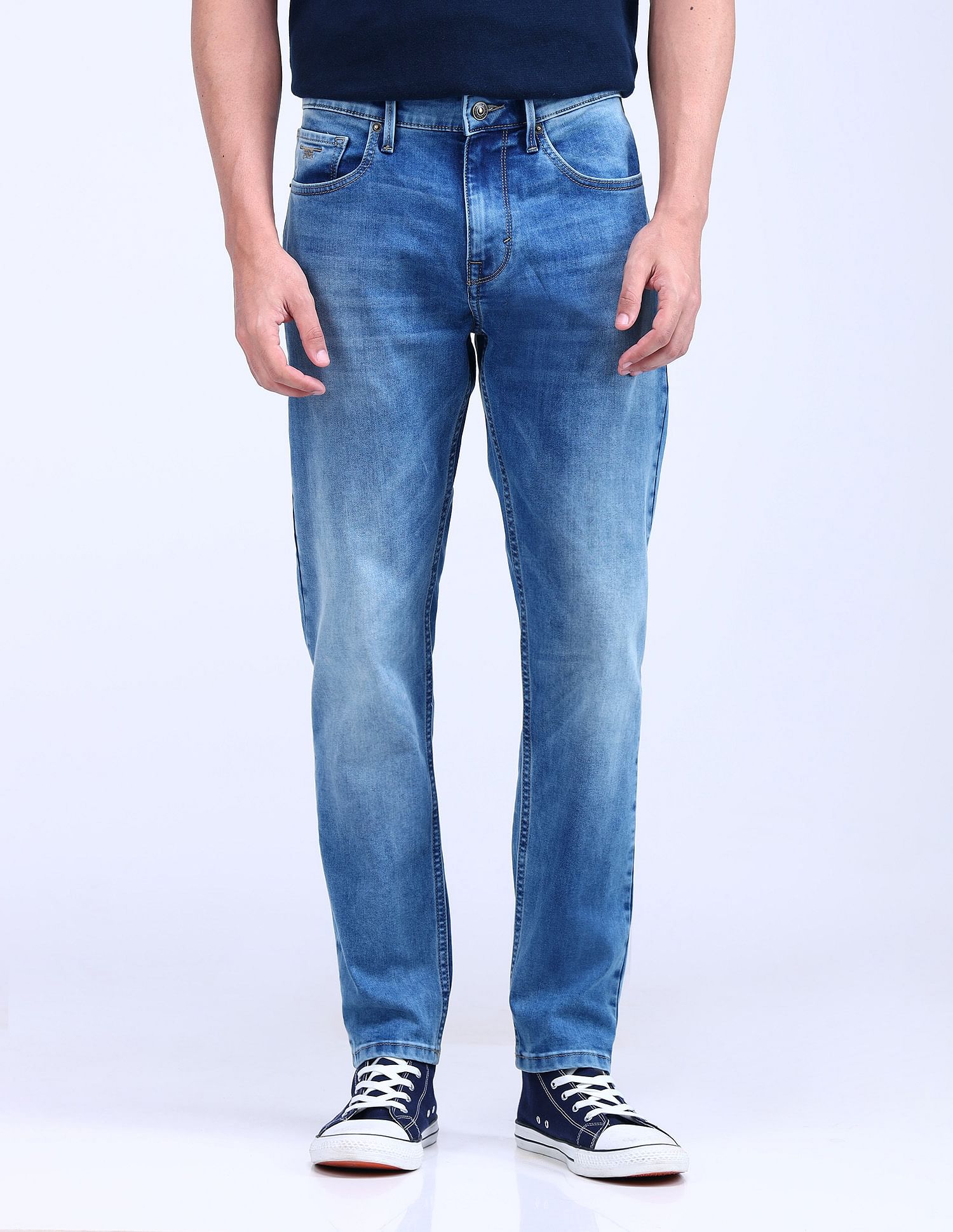Flying Machine Slash Slim Tapered Stone Wash Jeans