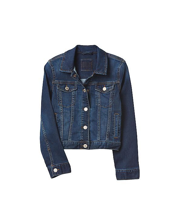 Buy GAP Baby Baby Blue Supersoft Knit Denim Jacket - NNNOW.com