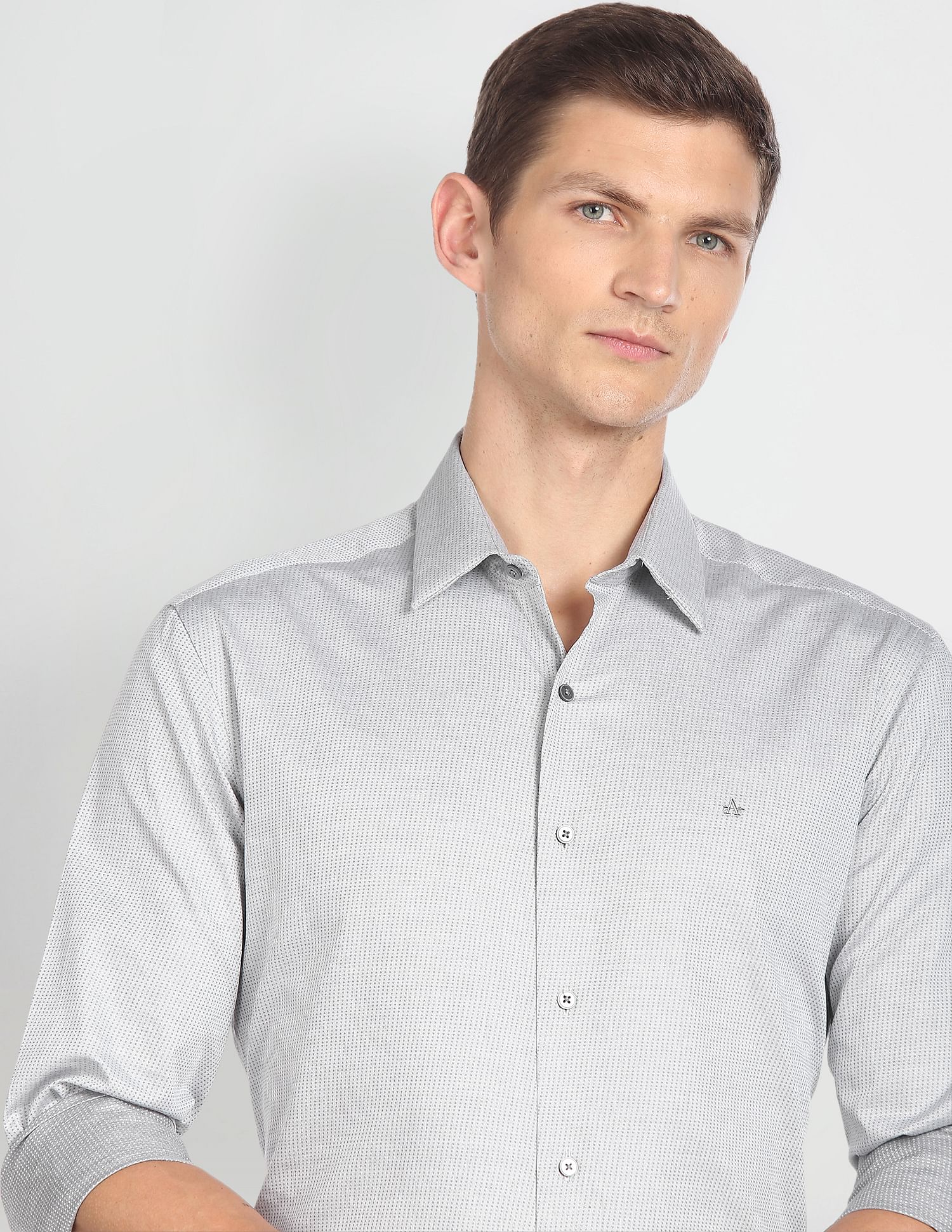 Arrow Newyork Geometric Patterned Manhattan Slim Fit Shirt