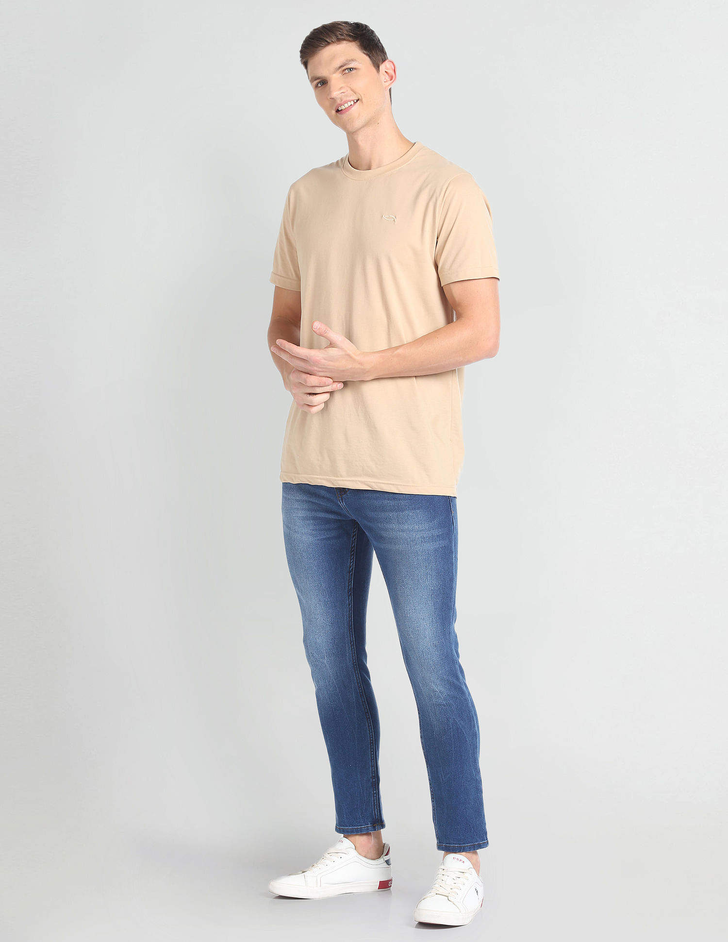 U.S. Polo Assn. Denim Co. Henry Cropped Fit Blue Jeans