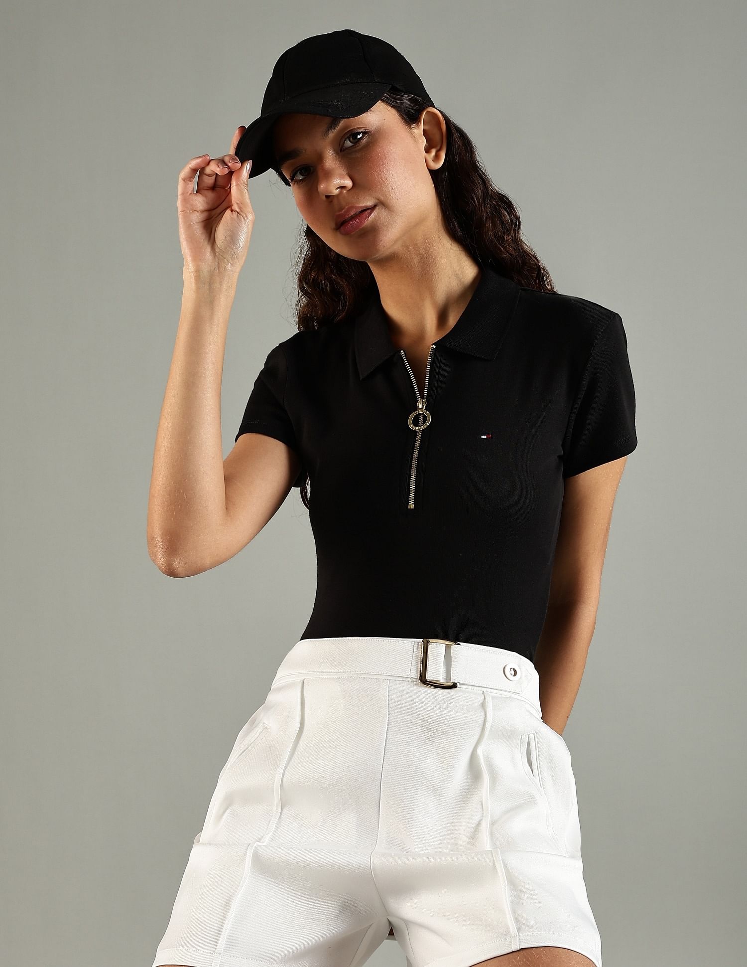 Tommy Hilfiger Solid Regular Fit Cotton Polo T-Shirt
