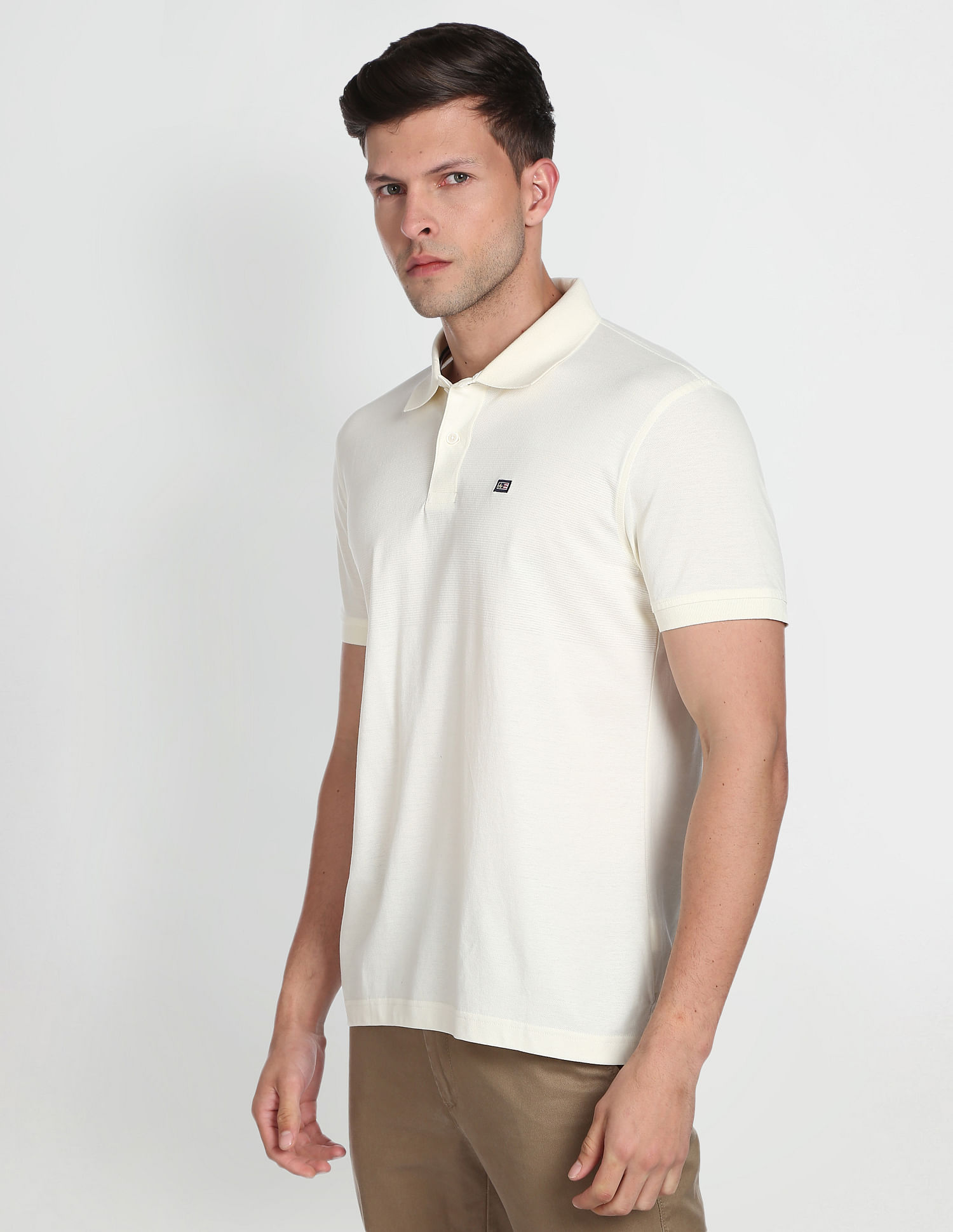 Arrow Sports Patterned Mercerised Cotton Polo Shirt