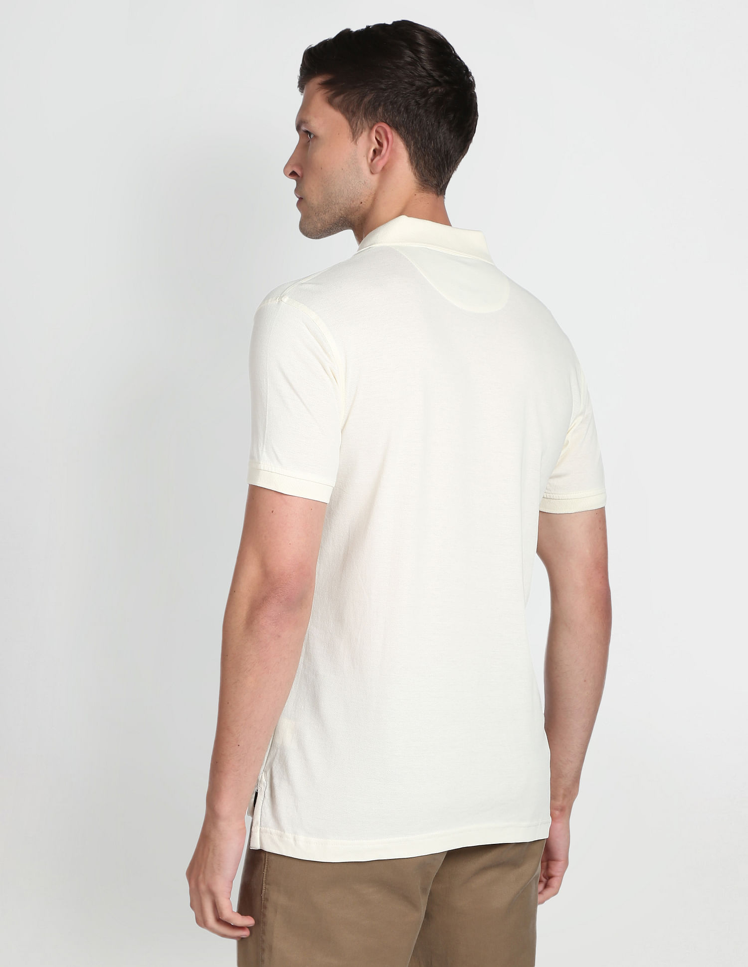 Arrow Sports Patterned Mercerised Cotton Polo Shirt