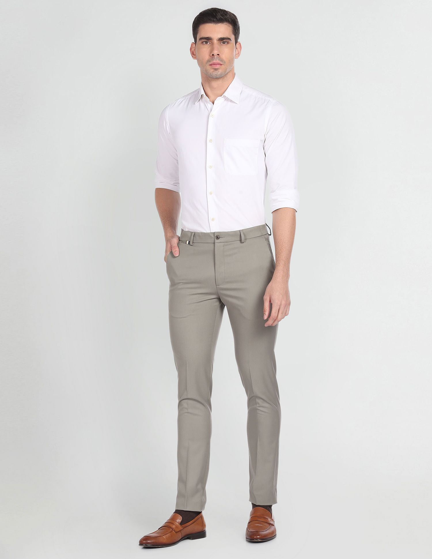 Arrow Newyork Jackson Super Slim Solid Trousers