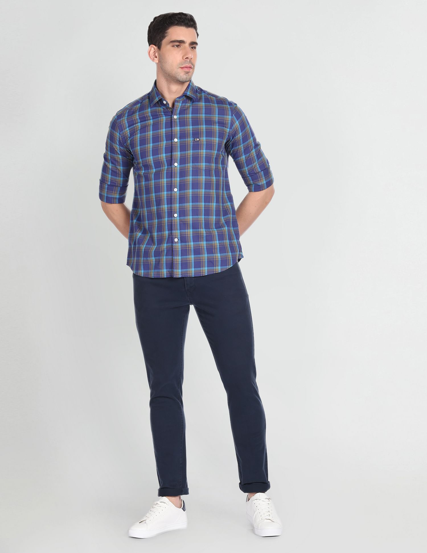 Arrow Sports Tartan Check Casual Shirt