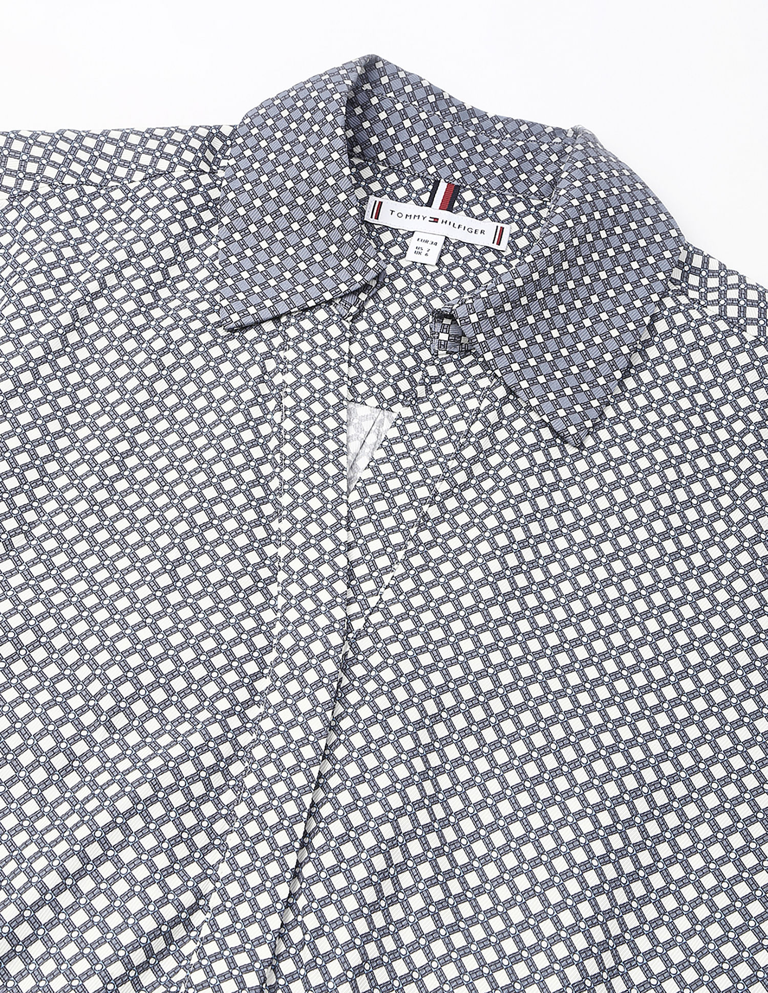 Tommy Hilfiger Viscose Spread Collar A-Line Dress