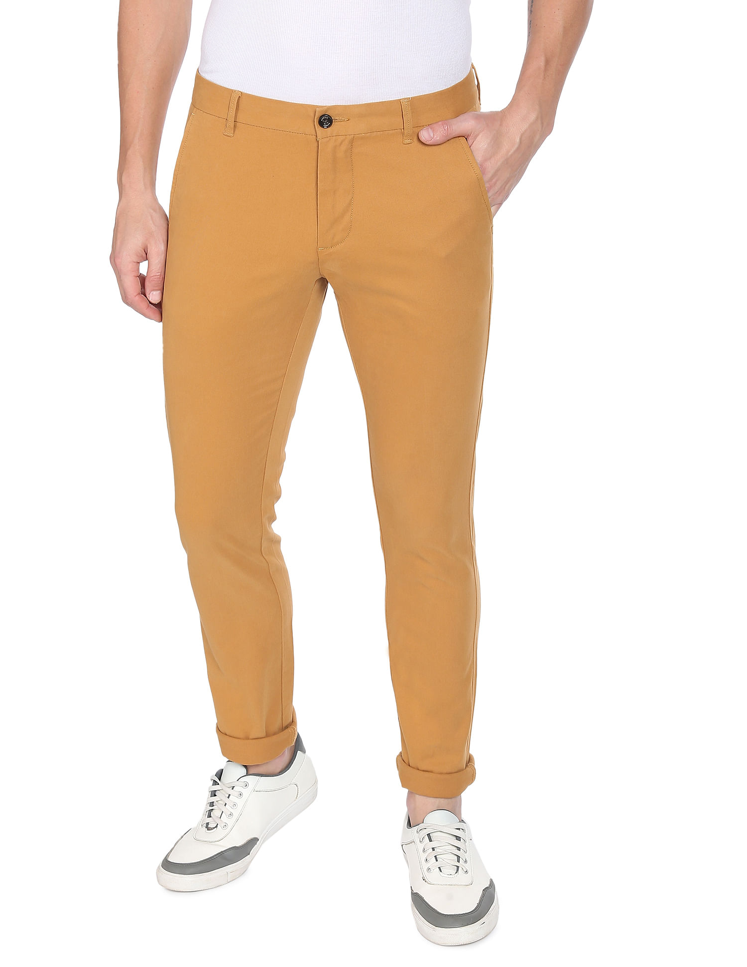 Buy Basics Charcoal Mid Rise Flat Front Trousers for Men Online  Tata CLiQ