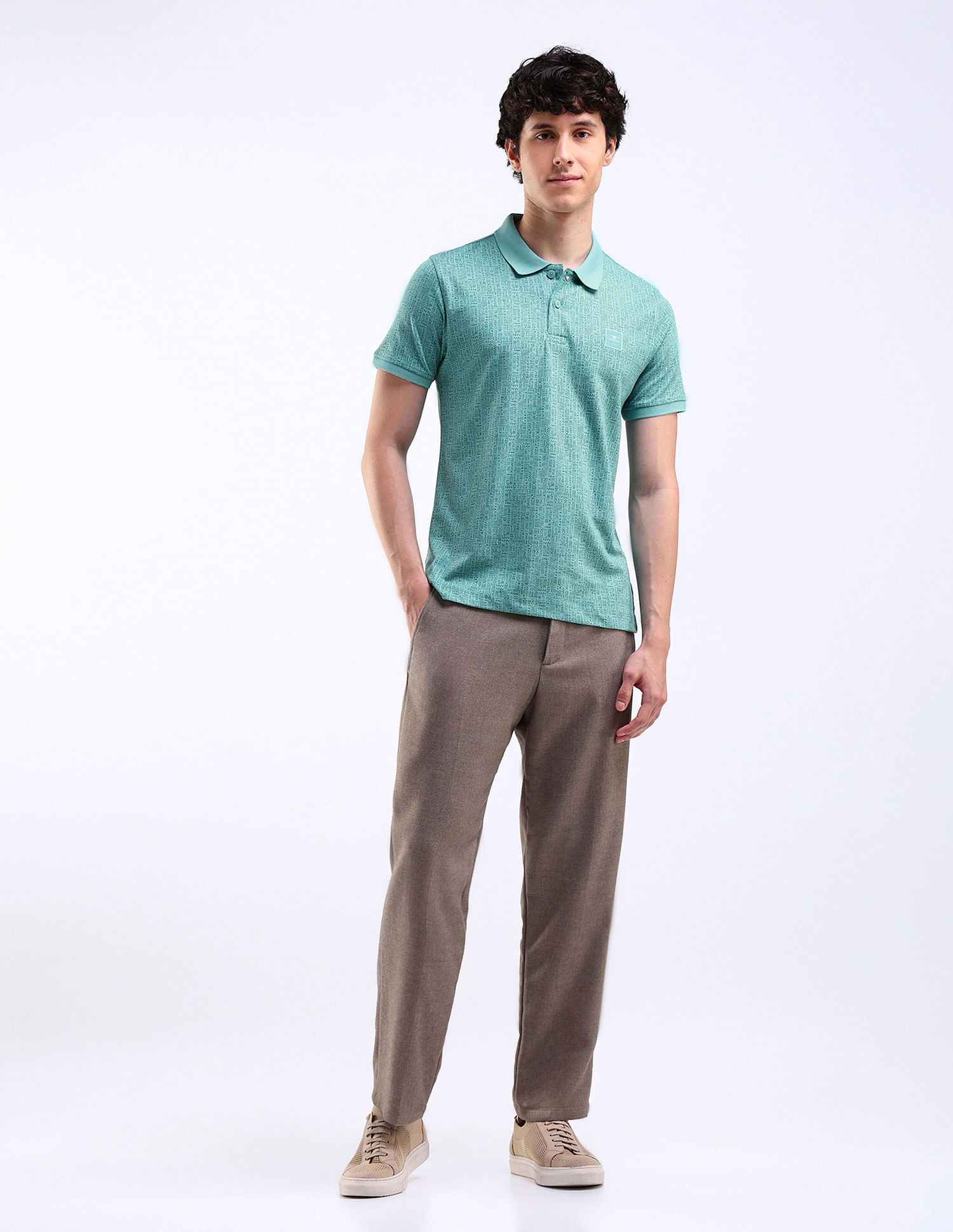 Flying Machine All-Over Regular Fit Polo Shirt