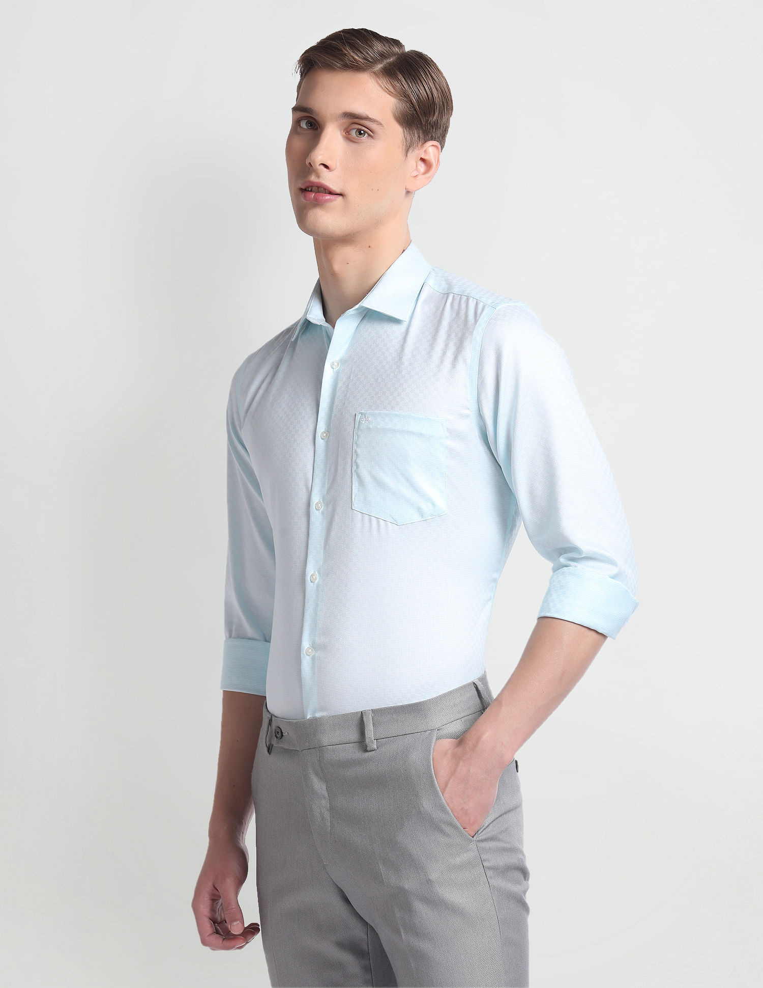 Arrow Pure Cotton Auto Press Shirt