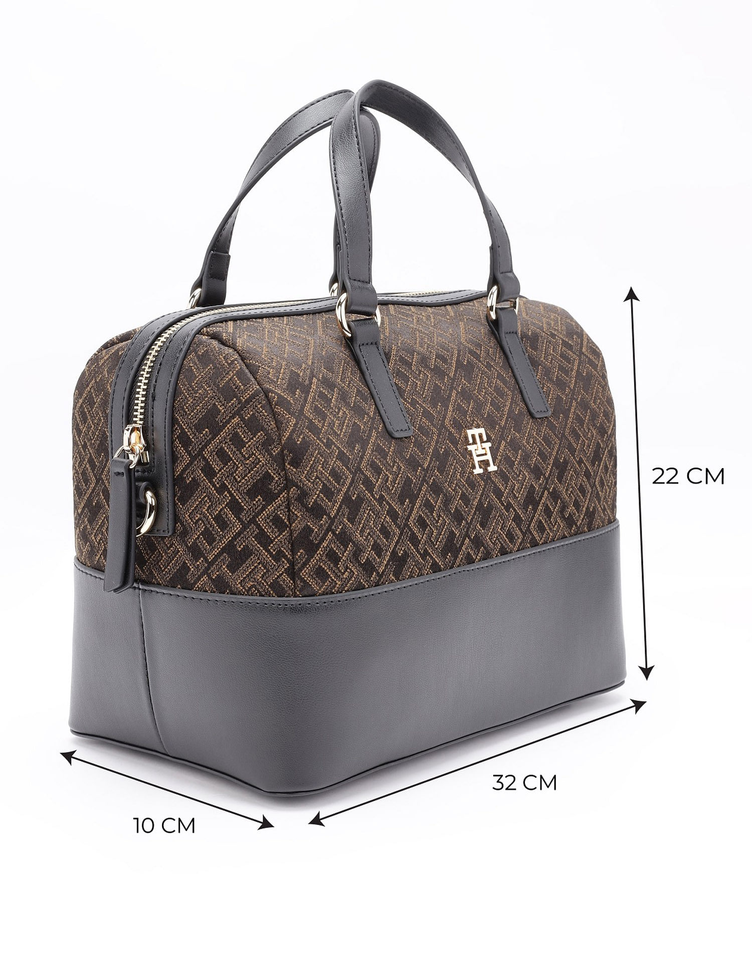 Tommy Hilfiger Logo Black Pu Handbag