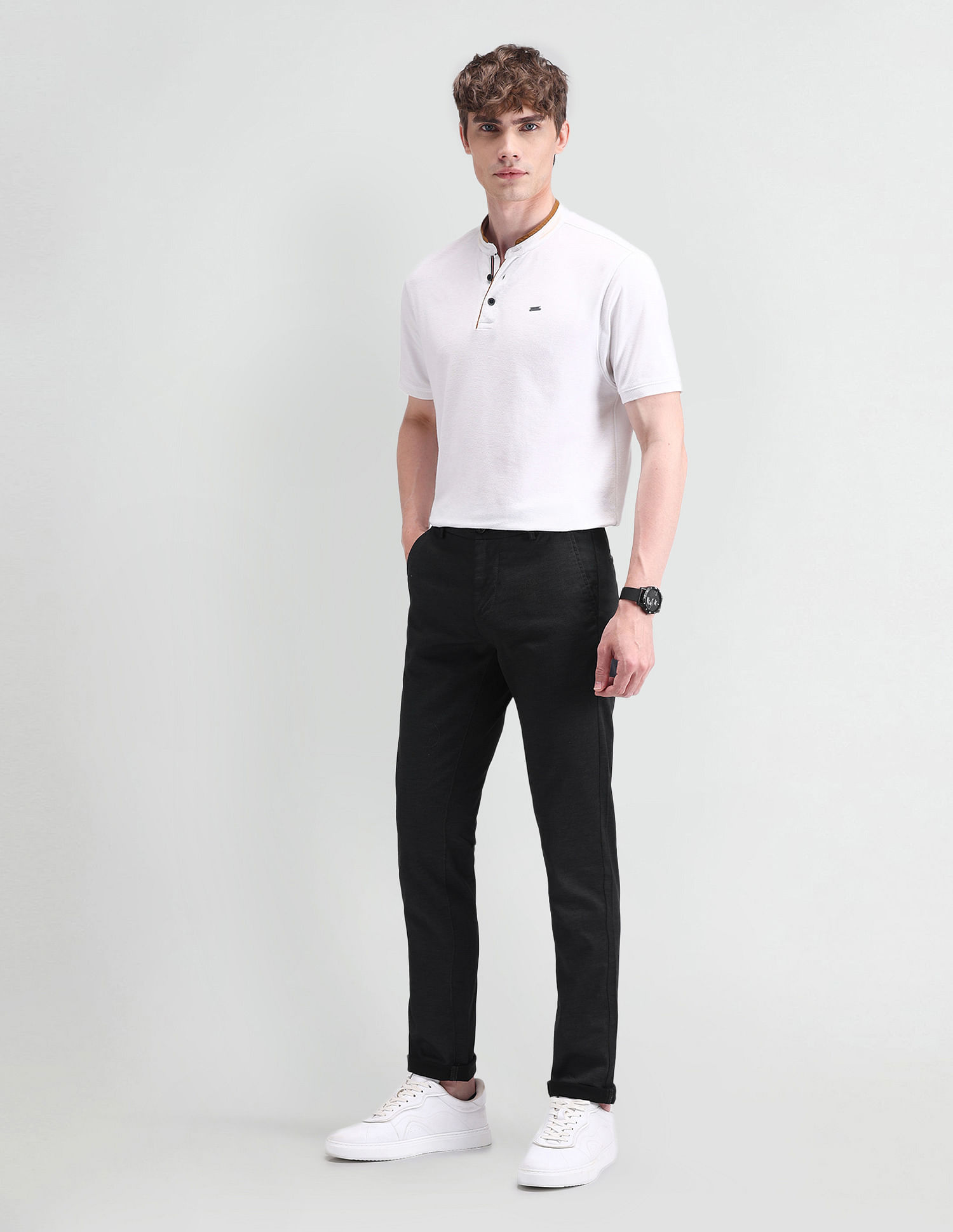 Arrow Sport Slim Fit Satin Trousers