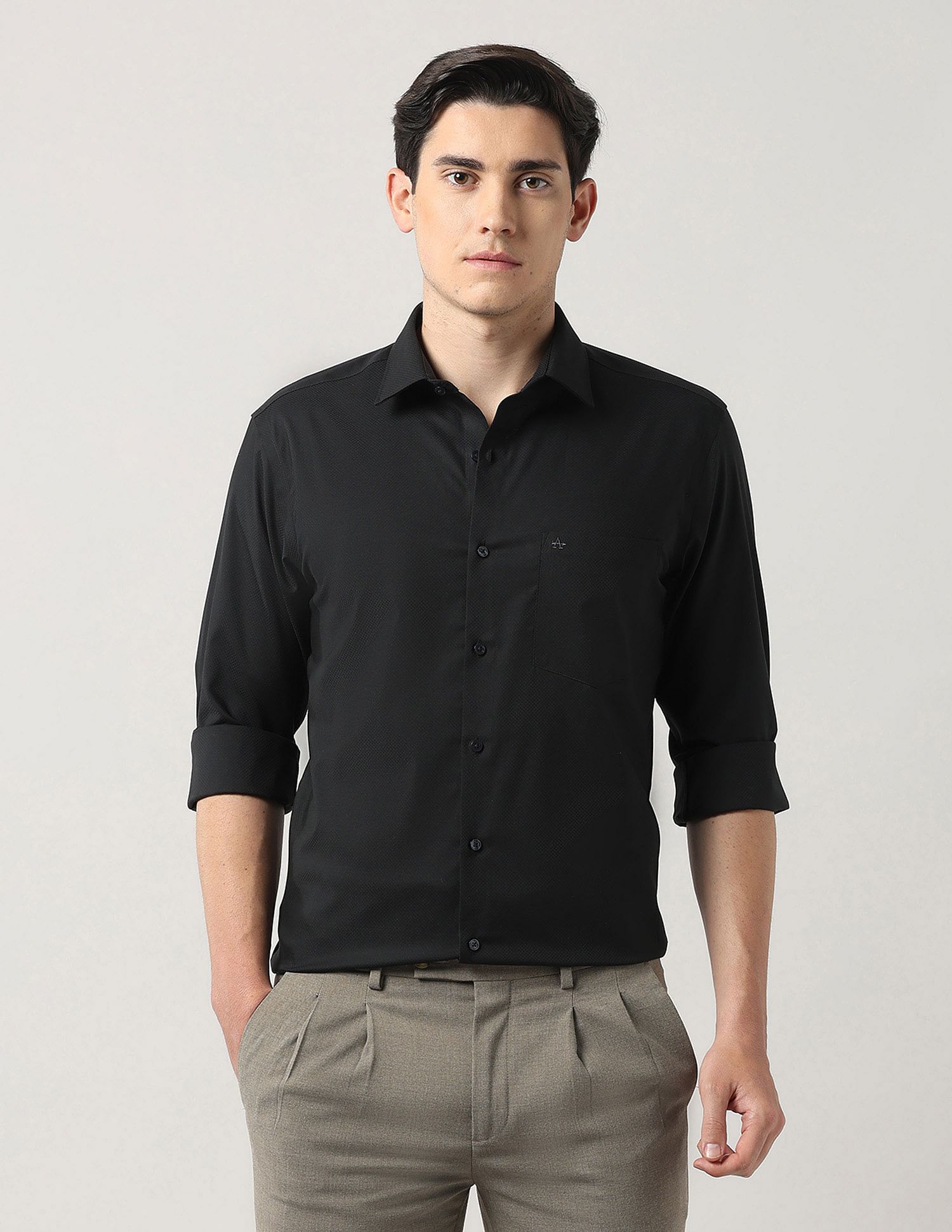 Arrow Textured Liberty Classic Fit Autopress Flx Shirt