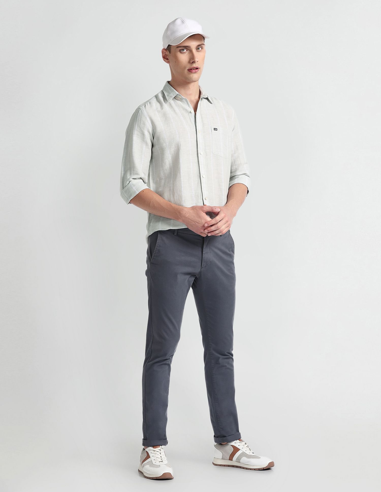 Arrow Sports Linen Slim Fit Shirt