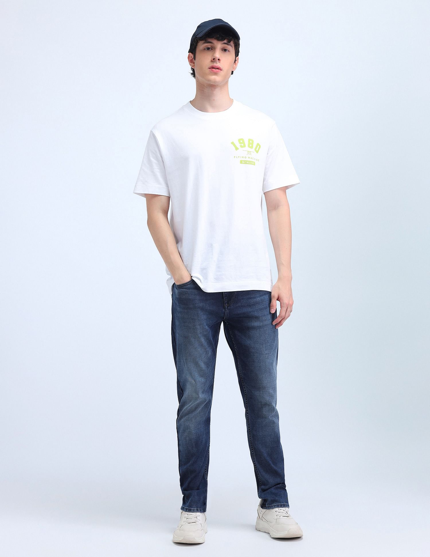 Flying Machine Mid Rise Slim Tapered Fit Jeans