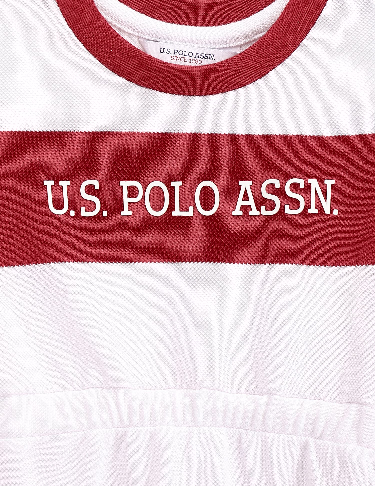 U.S. Polo Assn. Kids Girls Horizontal Stripe Dress