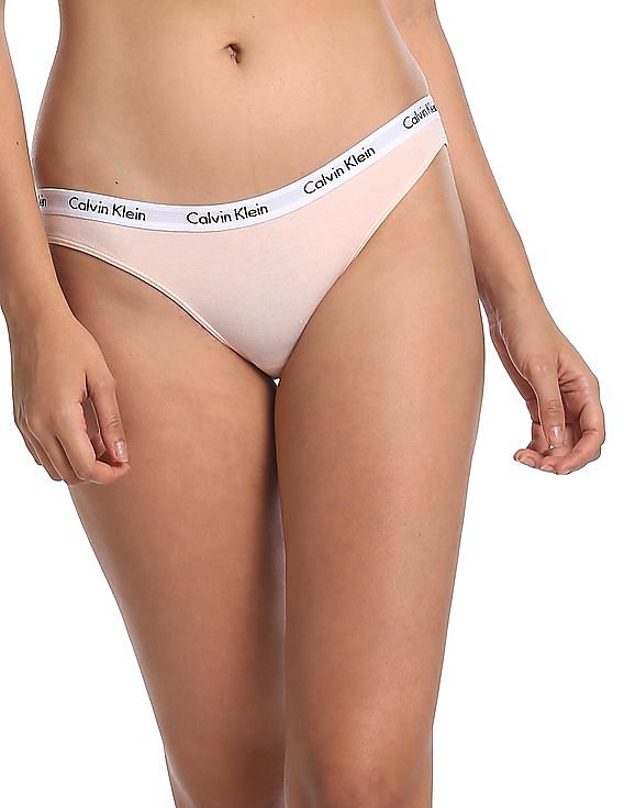 Buy Calvin Klein Underwear Women Assorted Mid Rise Solid Bikini Panties -  Pack Of 2 - NNNOW.com