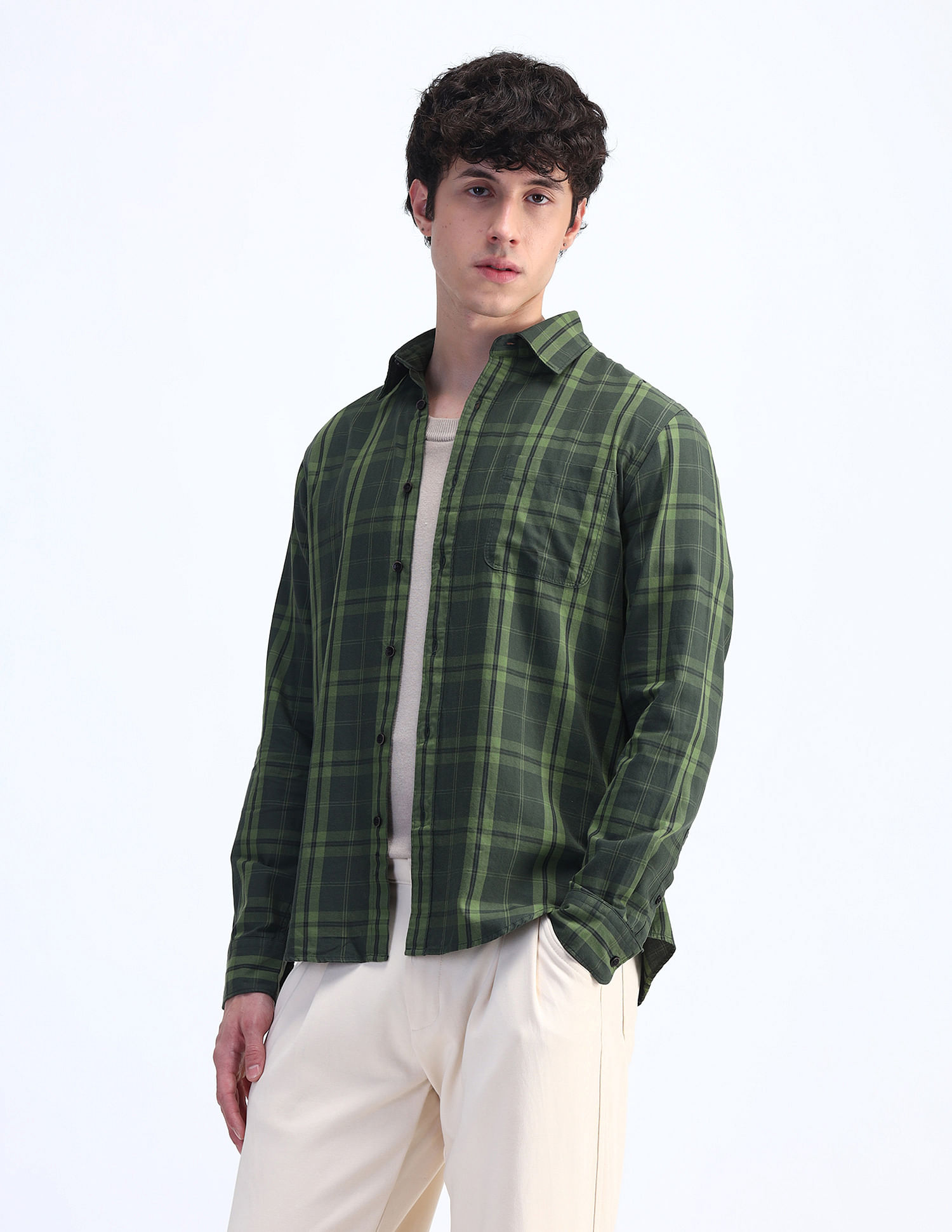 Flying Machine Slim Fit Checked Shirt