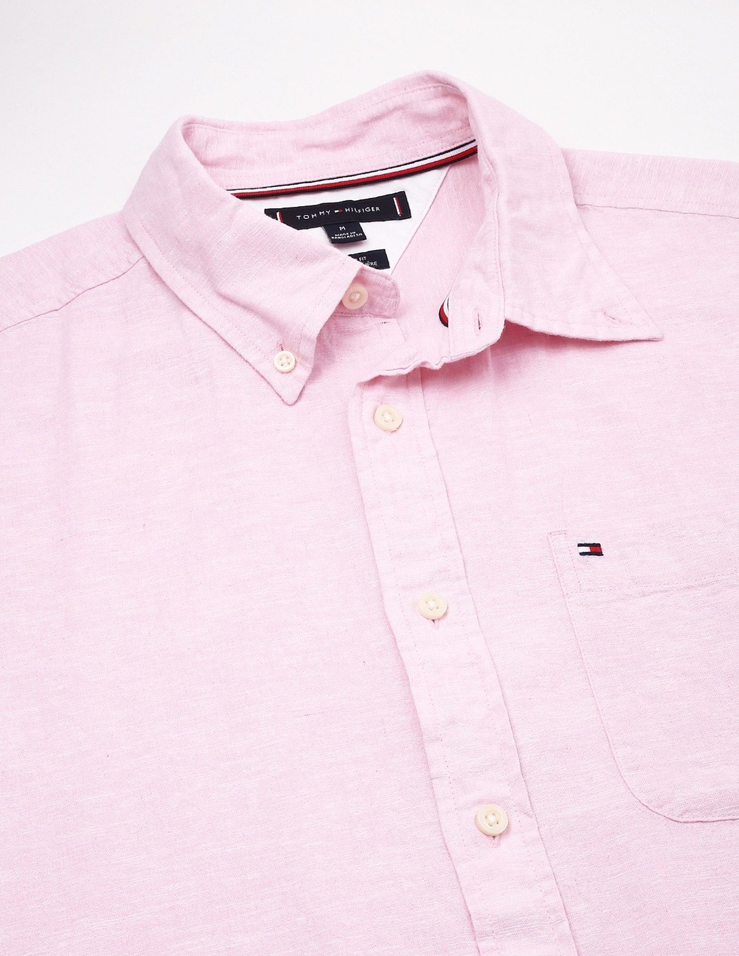 Tommy Hilfiger Solid Regular-Fit Cotton Shirt