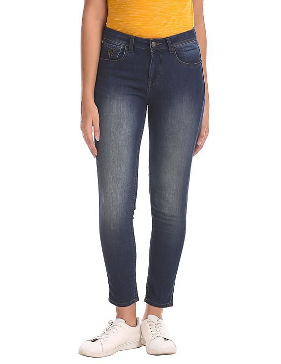 Flying Machine Women Skinny Fit Stone Wash Jeans