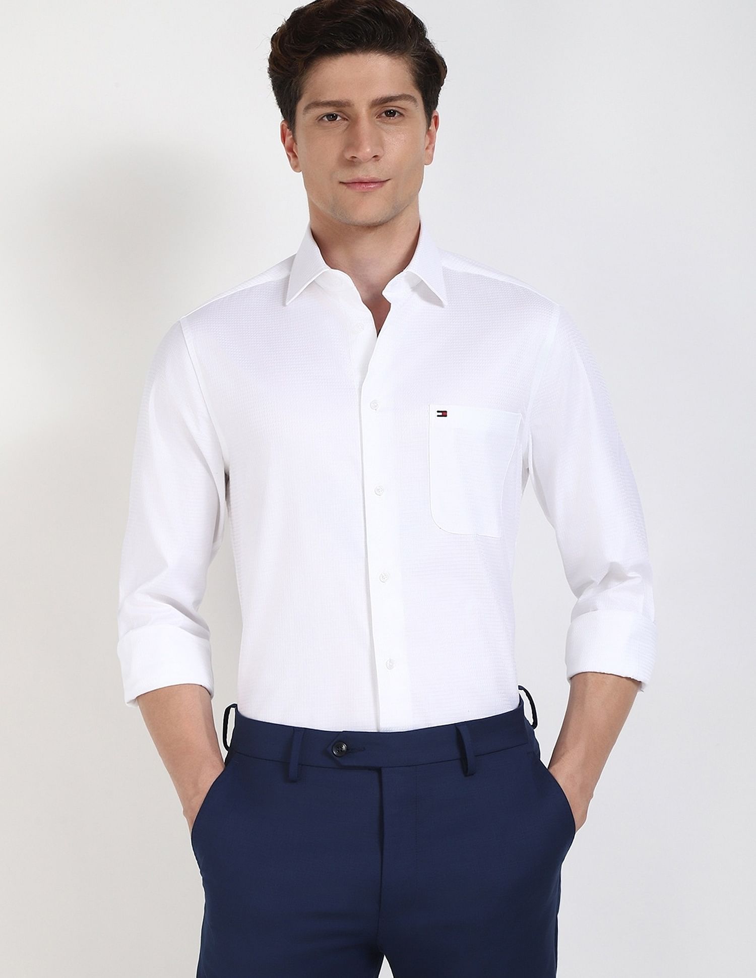 Tommy Hilfiger Texture Regular-Fit Cotton Shirt