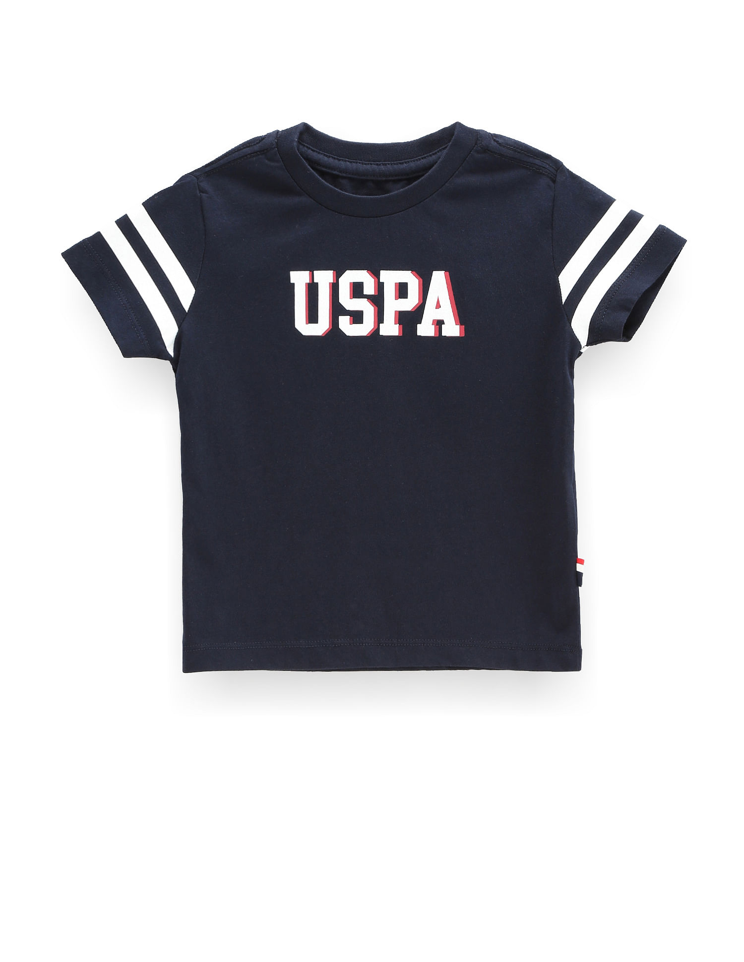 U.S. Polo Assn. Kids Boys Typography Print Cotton T-Shirt