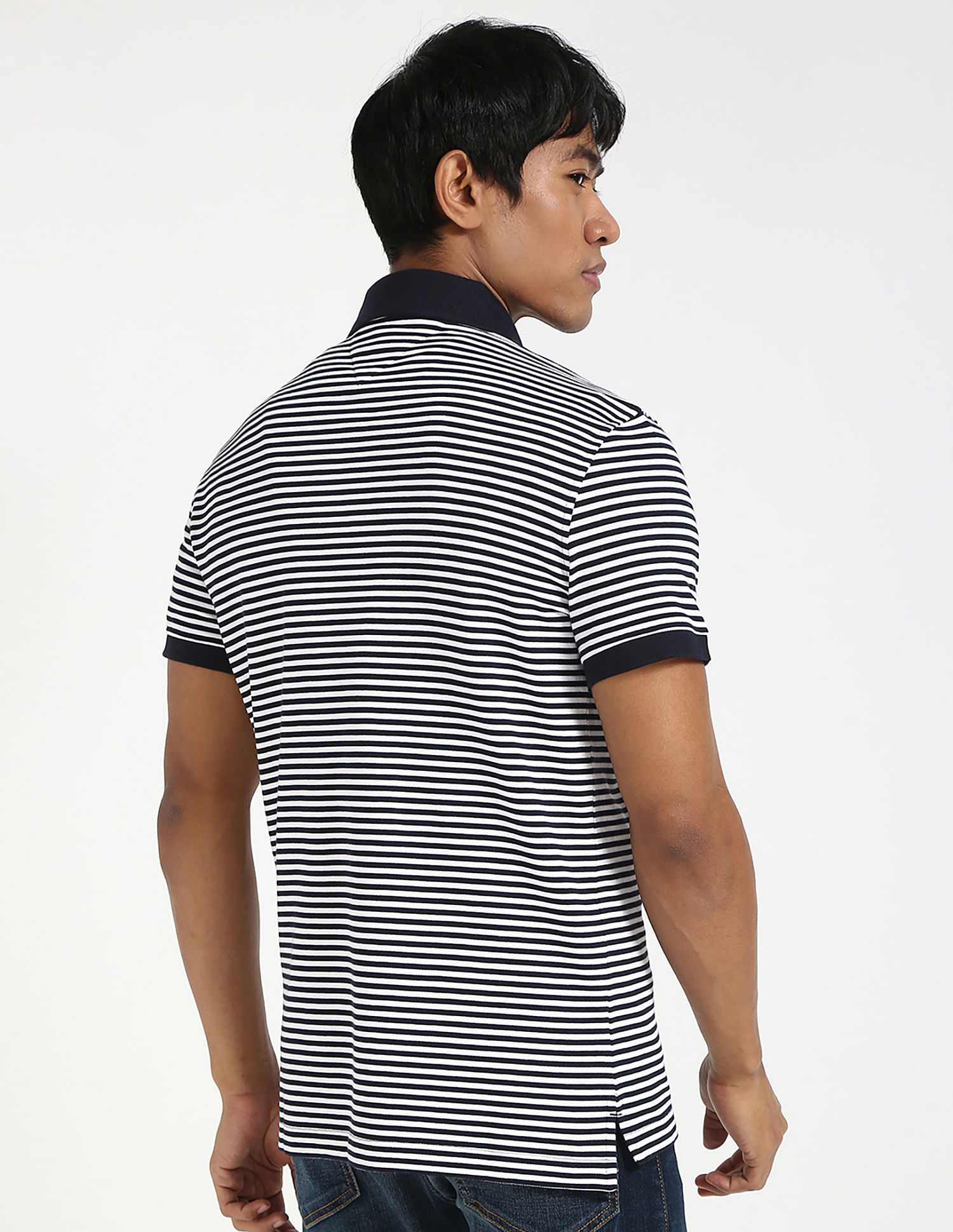 Tommy Hilfiger Striped Slim-Fit Cotton Polo Shirt
