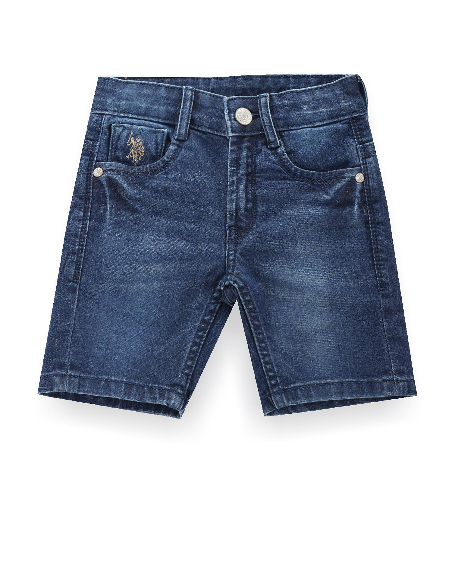 Buy U.S. Polo Assn. Kids Boys Dark Wash Denim Shorts - NNNOW.com
