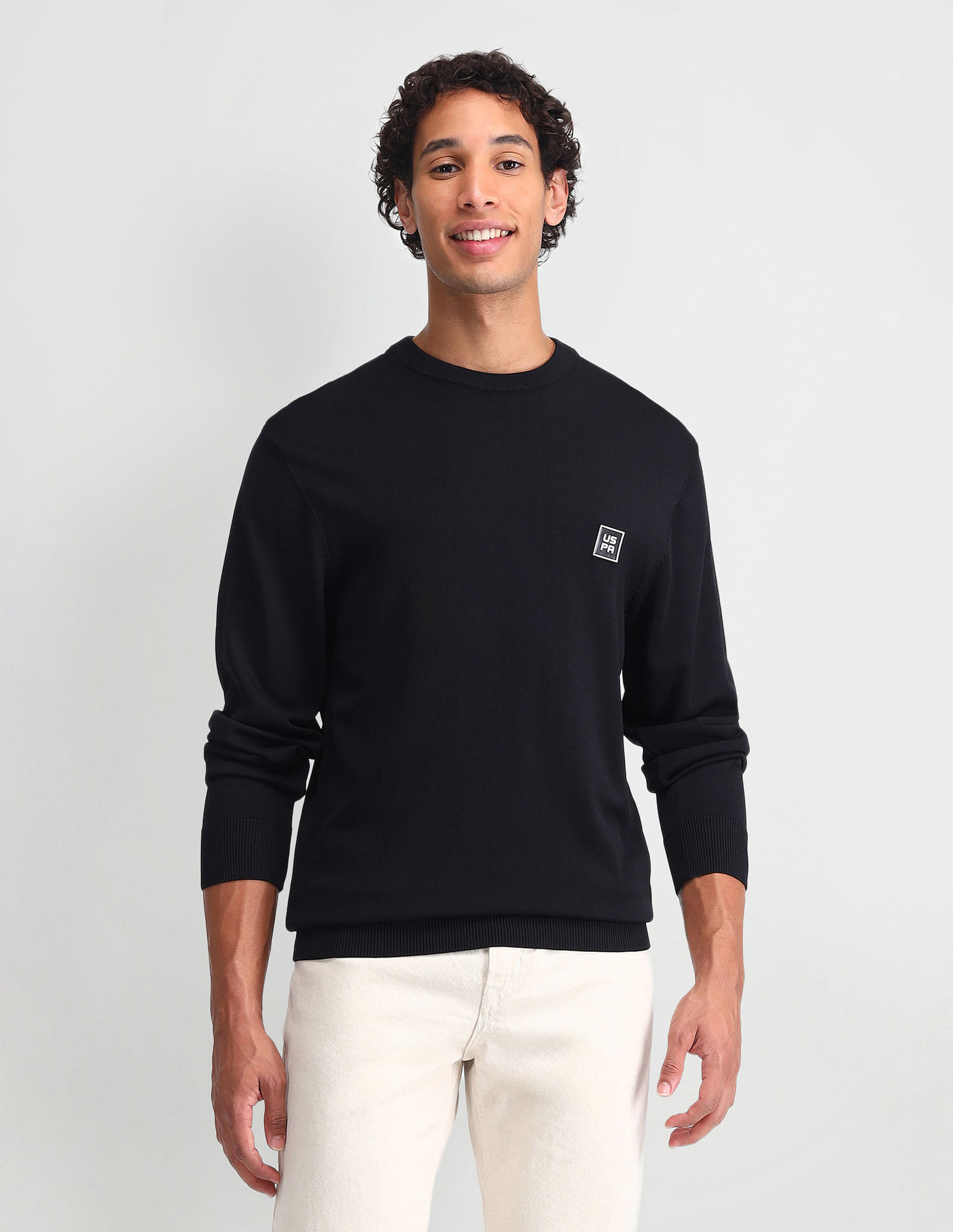 U.S. Polo Assn. Denim Co. Regular Fit Solid Sweater