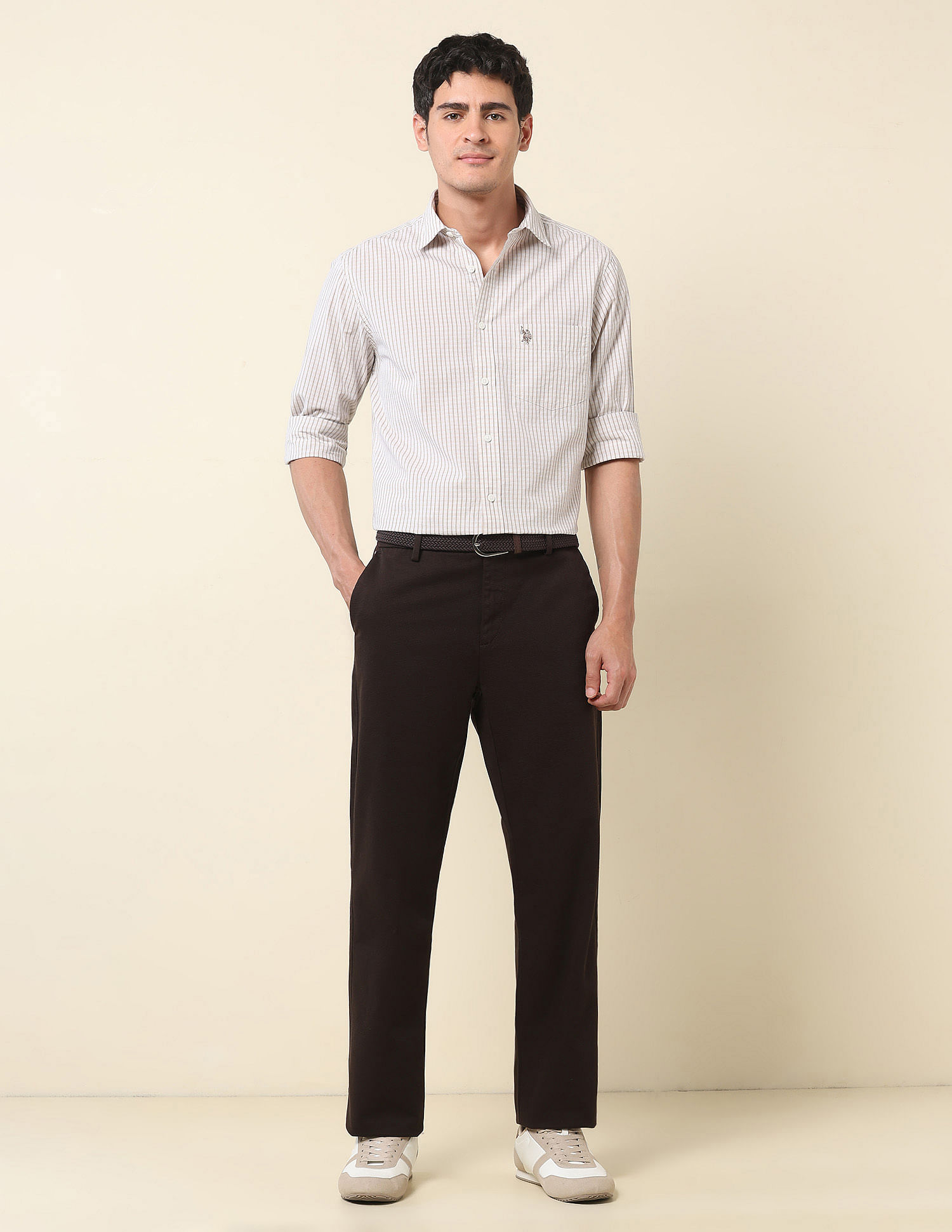 U.S. Polo Assn. Graph Checked Pure Cotton Shirt