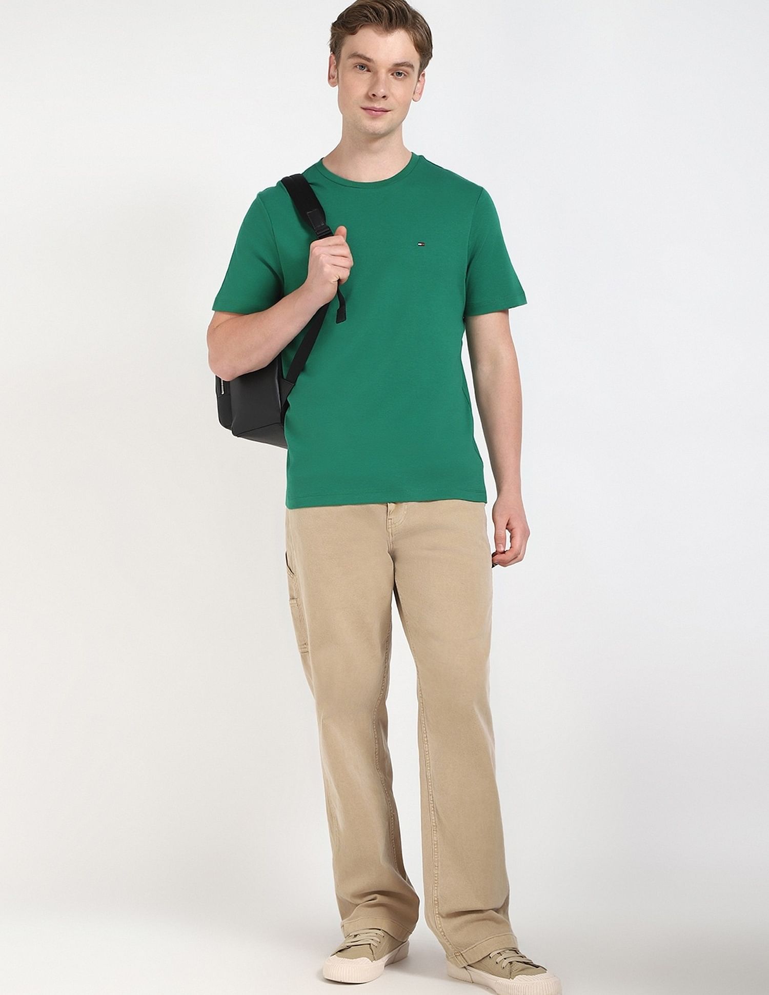Tommy Hilfiger Solid Regular-Fit Cotton T-Shirt