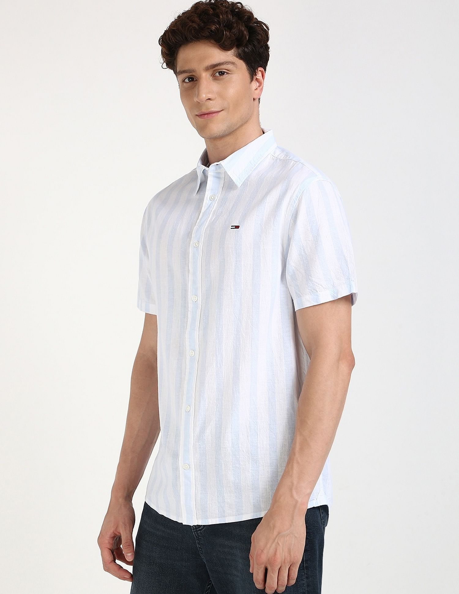 Tommy Hilfiger Striped Regular-Fit Woven Shirt