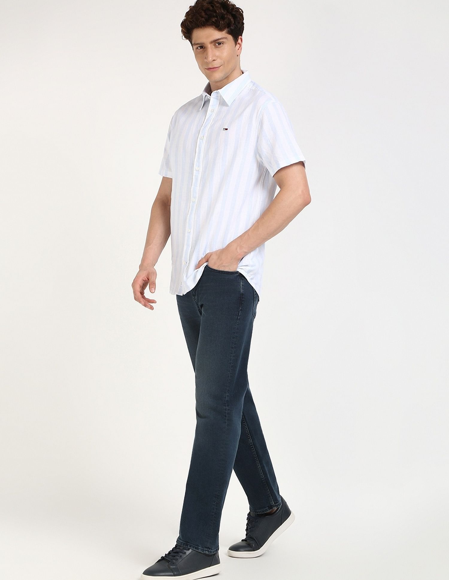 Tommy Hilfiger Striped Regular-Fit Woven Shirt