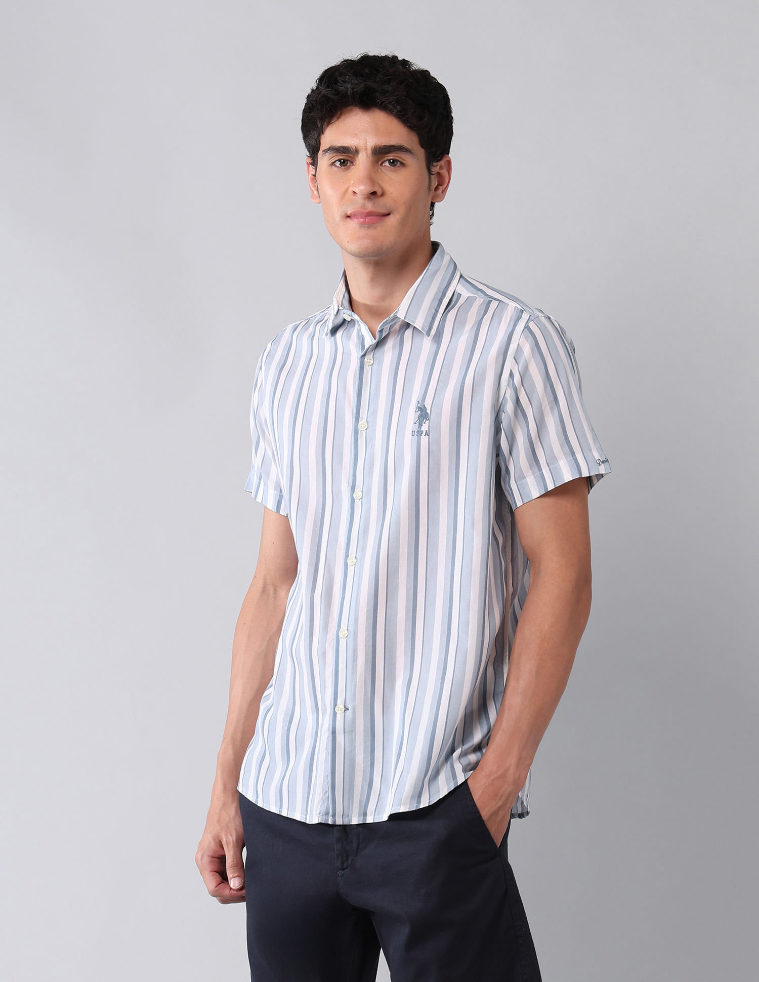 U.S. Polo Assn. Denim Co. Vertical Striped Regular Fit Shirt