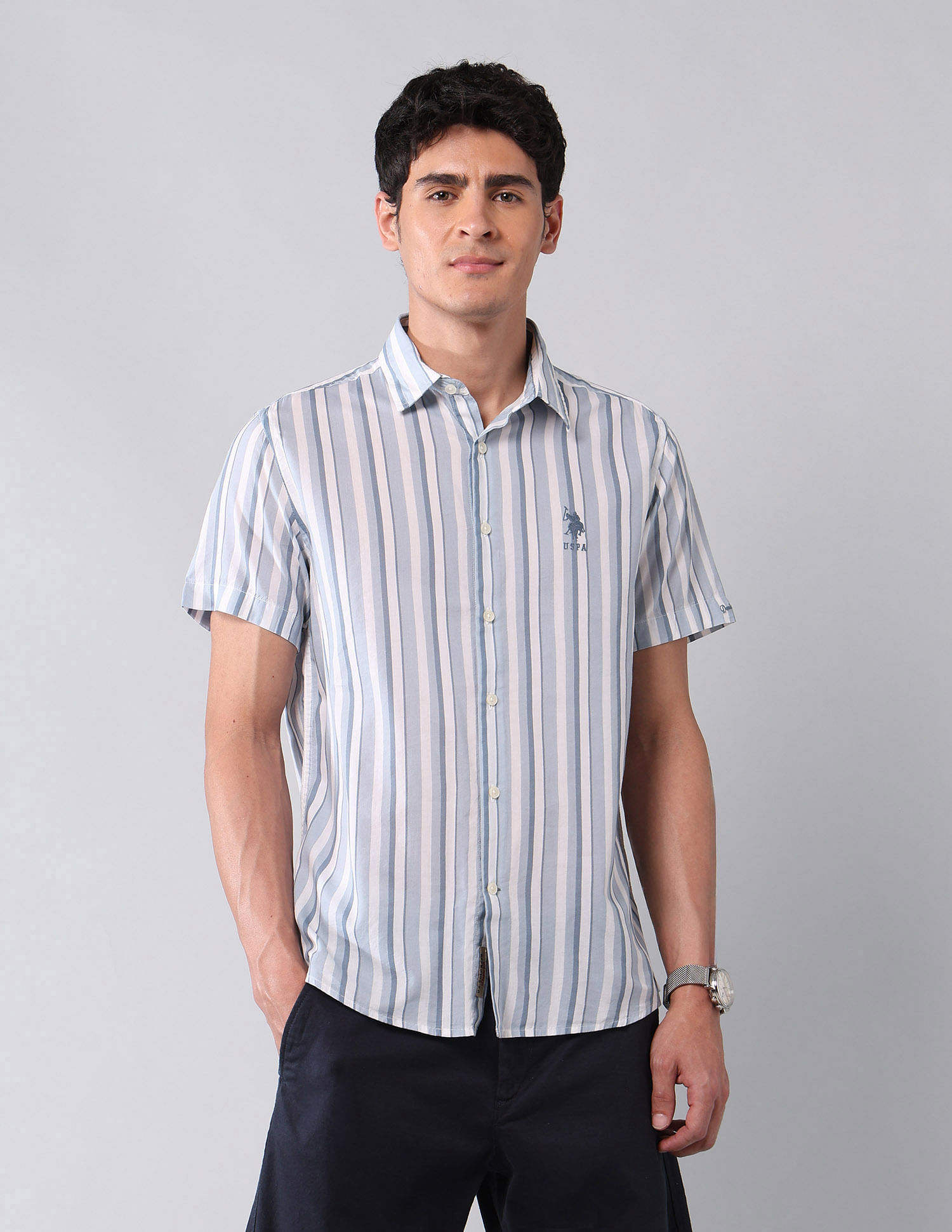 U.S. Polo Assn. Denim Co. Vertical Striped Regular Fit Shirt