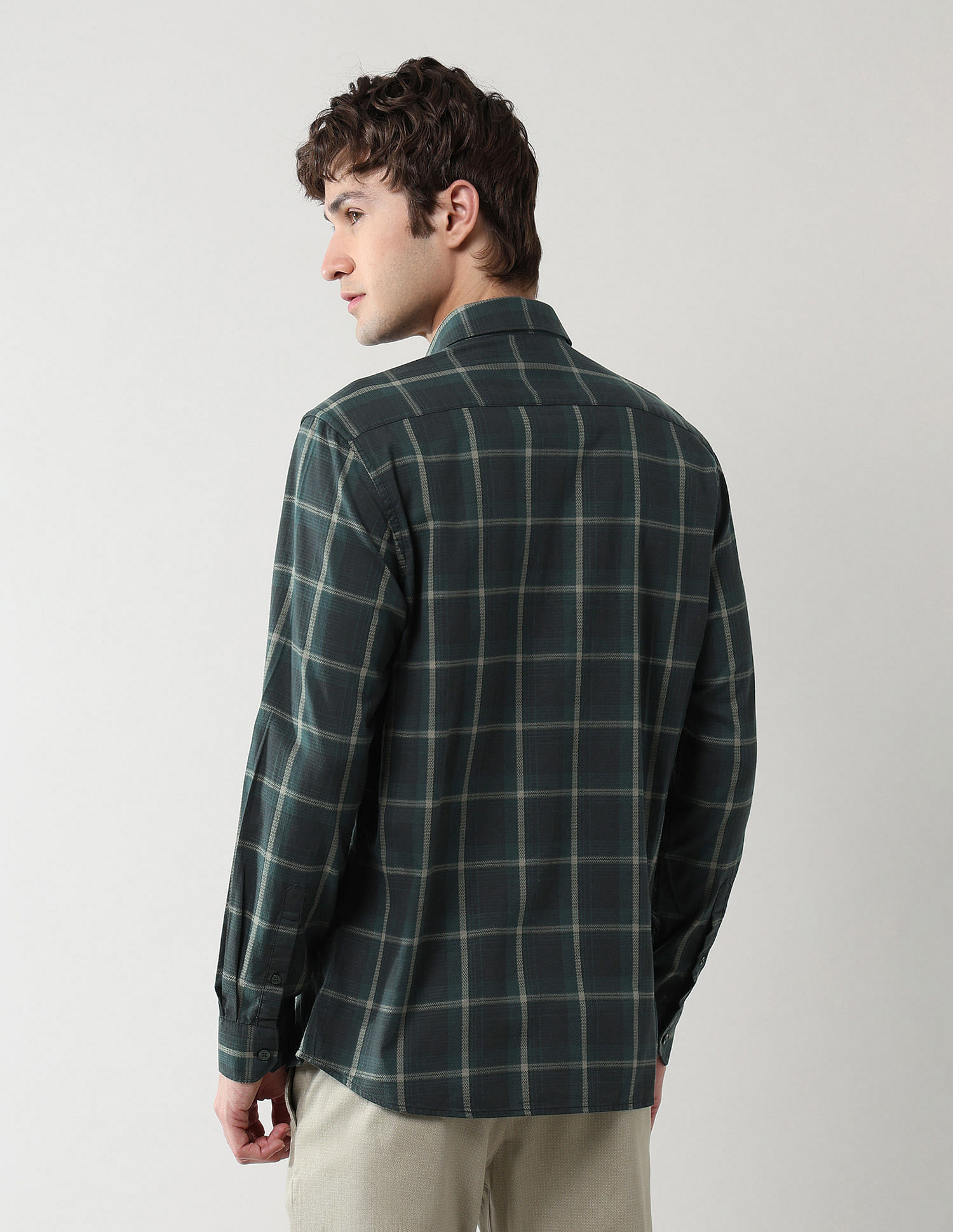 Arrow Sport Grid Tattersall Checked Dobby Shirt