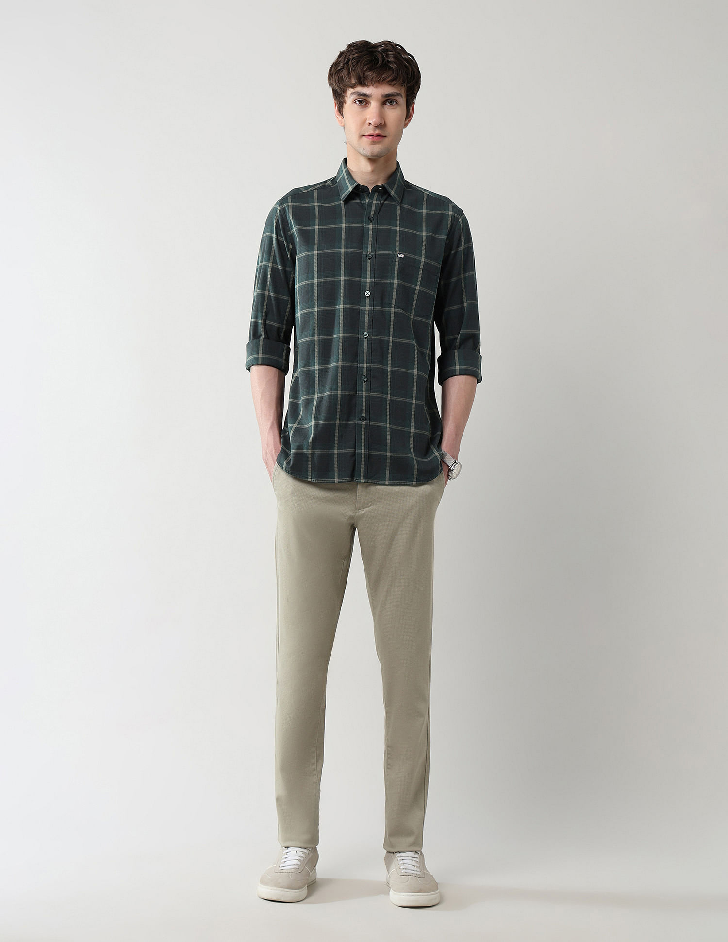 Arrow Sport Grid Tattersall Checked Dobby Shirt