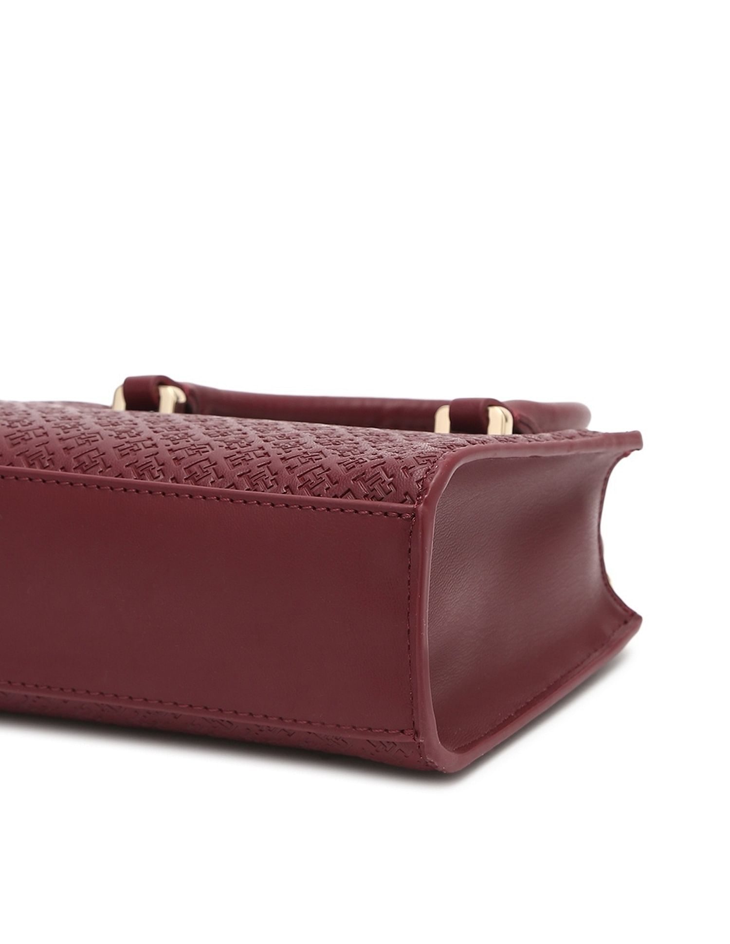 Tommy Hilfiger Logo Purple Pu Handbag