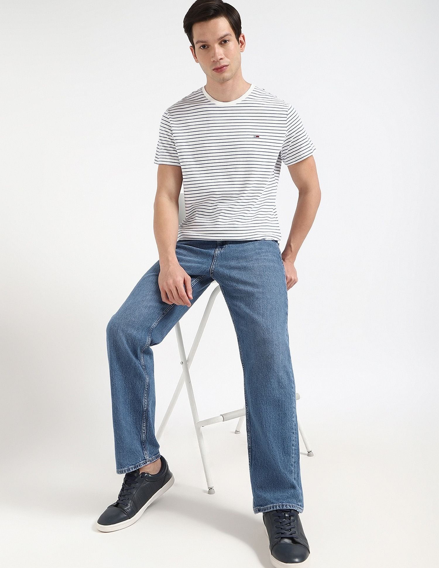 Tommy Hilfiger Striped Slim-Fit Cotton T-Shirt