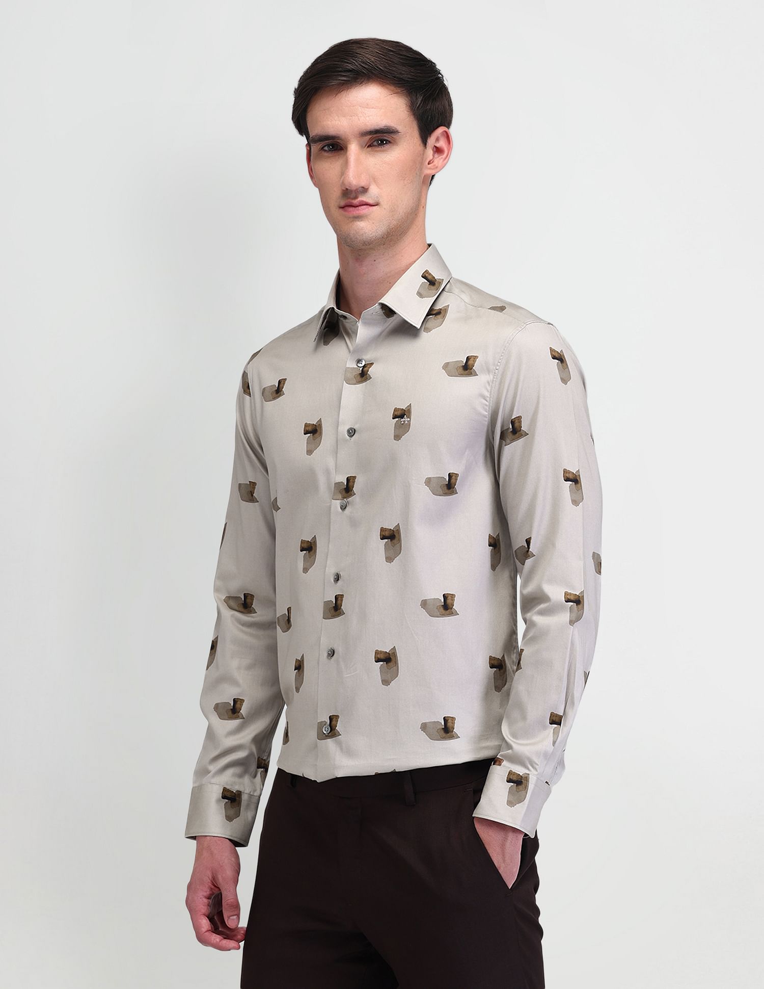 Arrow Brooklyn Fit All-over Print Shirt