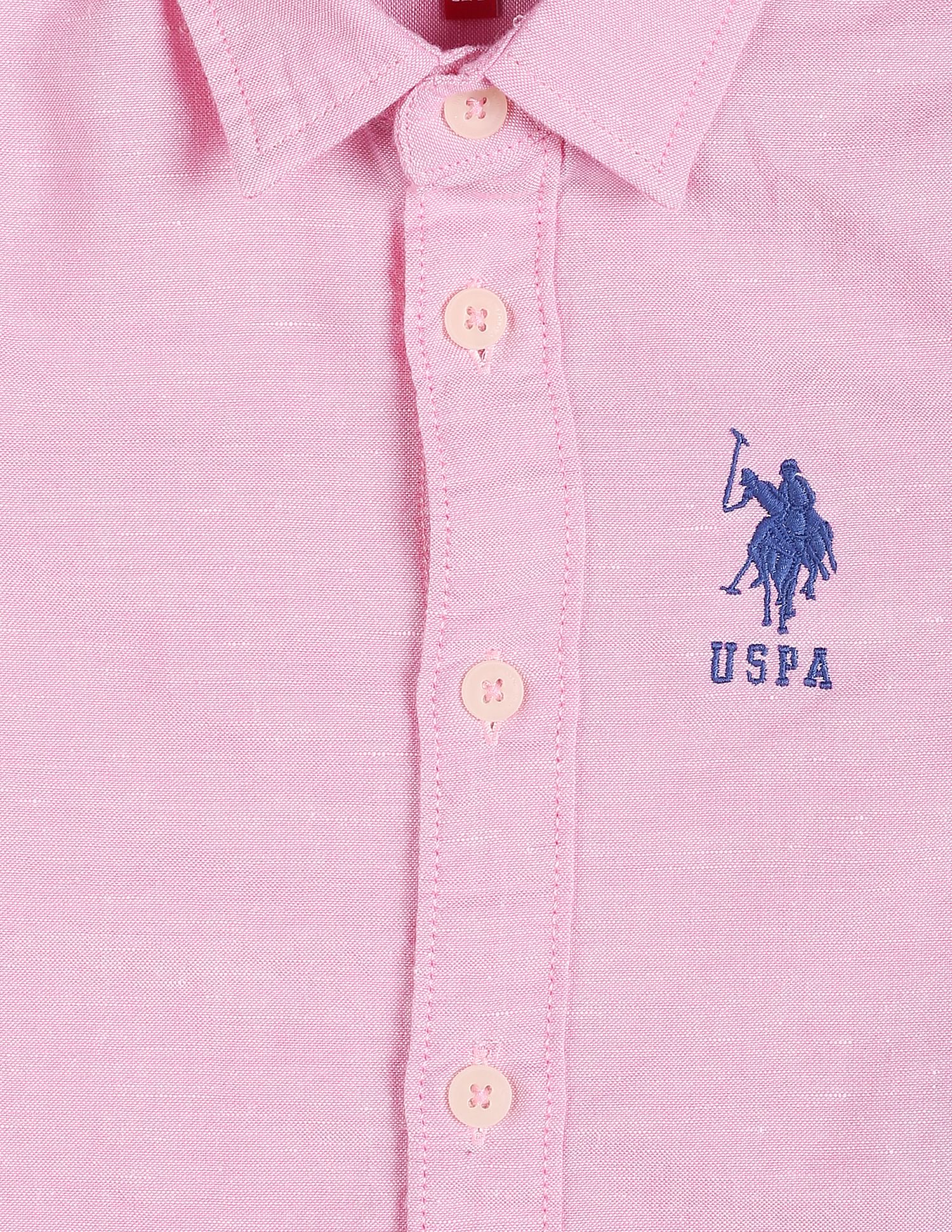 U.S. Polo Assn. Kids Boys Oxford Solid Shirt