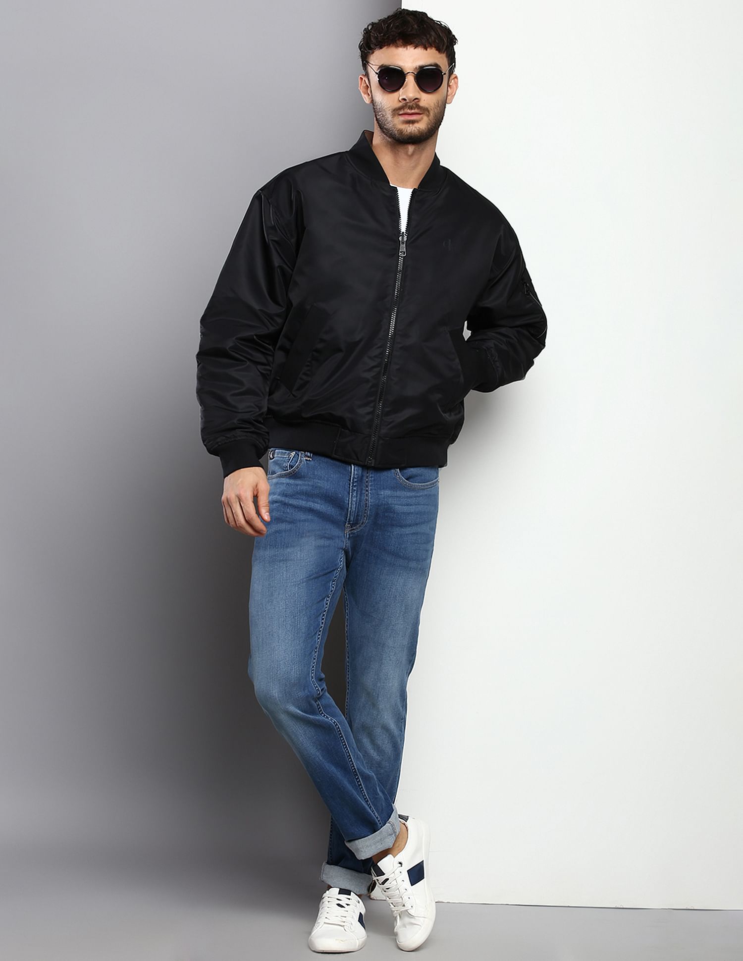 Buy Calvin Klein Jeans Reversible Solid Bomber Jacket Buy Calvin Klein Jeans Reversible Solid Bomber Jacket